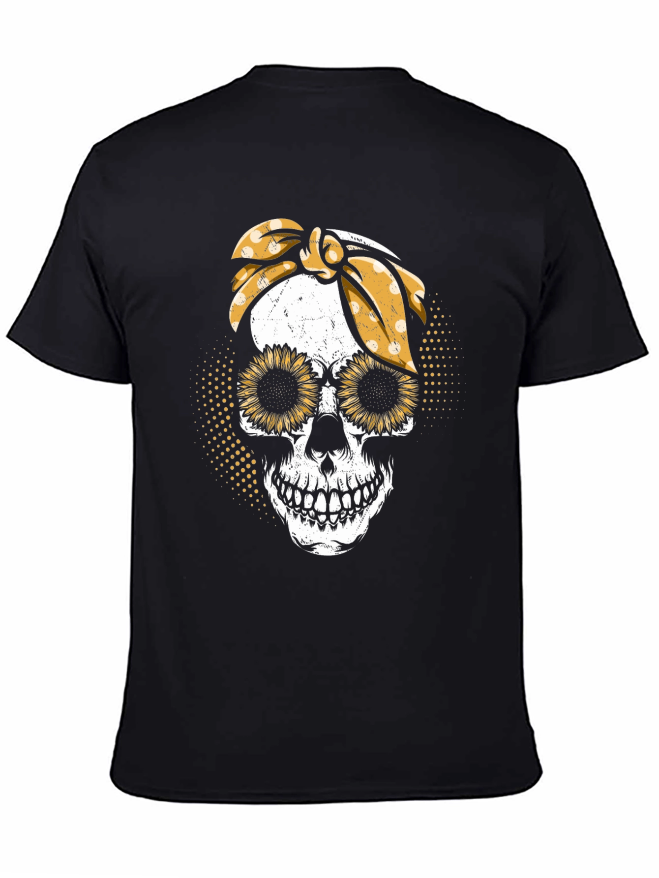 Sunflower Skull Graphic T-Shirt