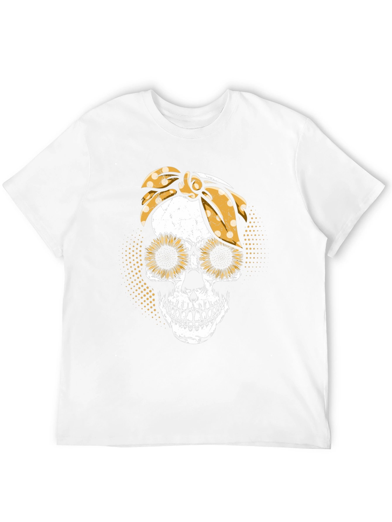 Sunflower Skull Graphic T-Shirt