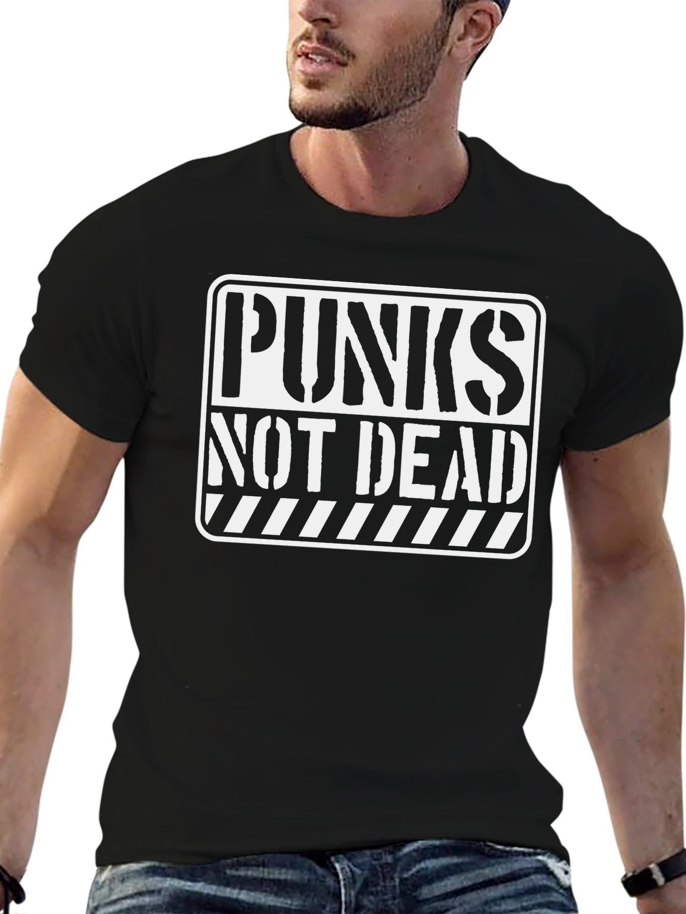 Punks Not Dead Black Graphic Tee