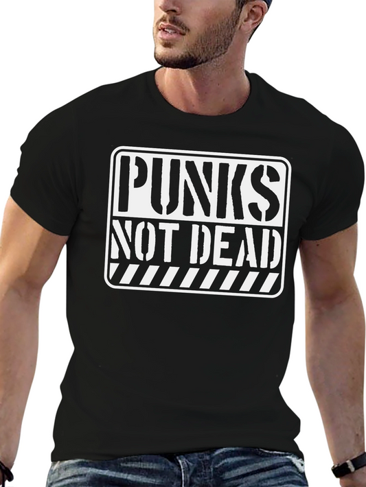 Punks Not Dead Black Graphic Tee