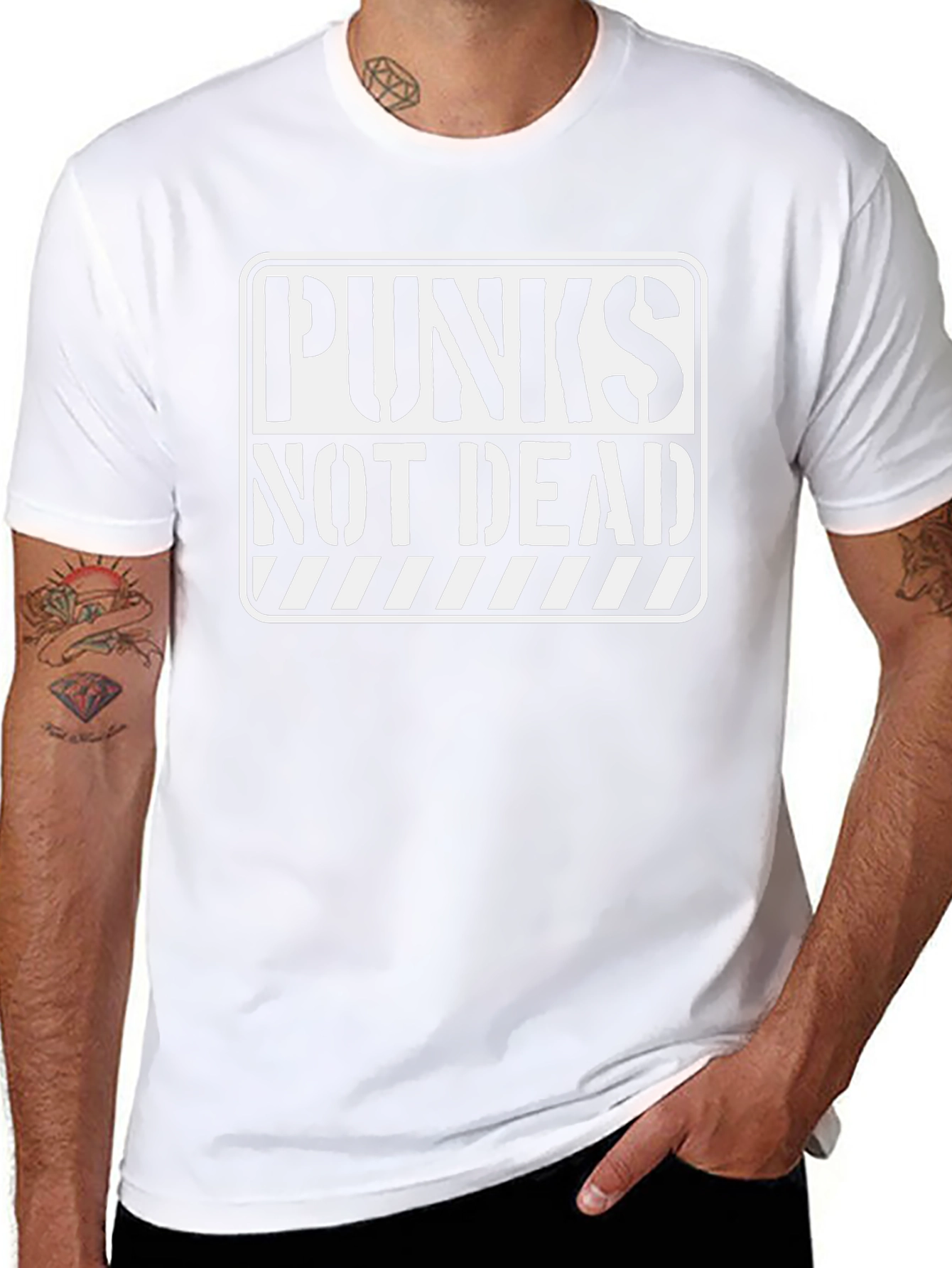 Punks Not Dead Black Graphic Tee