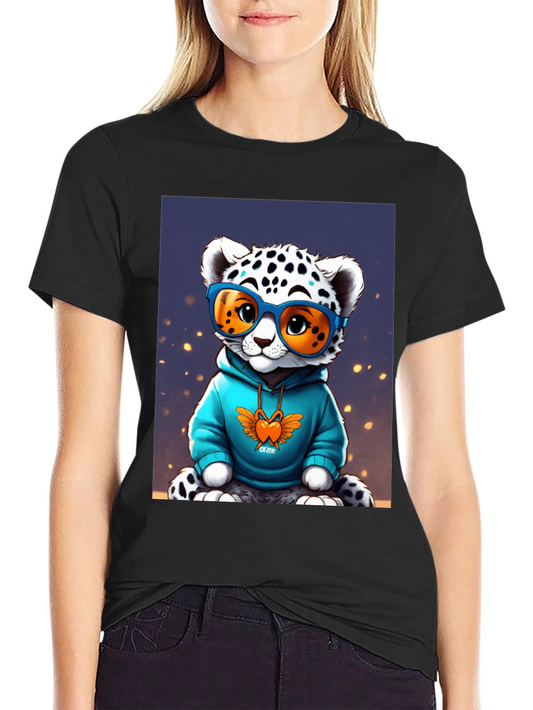 Cool Cat Tee - Funky Leopard Graphic T-Shirt