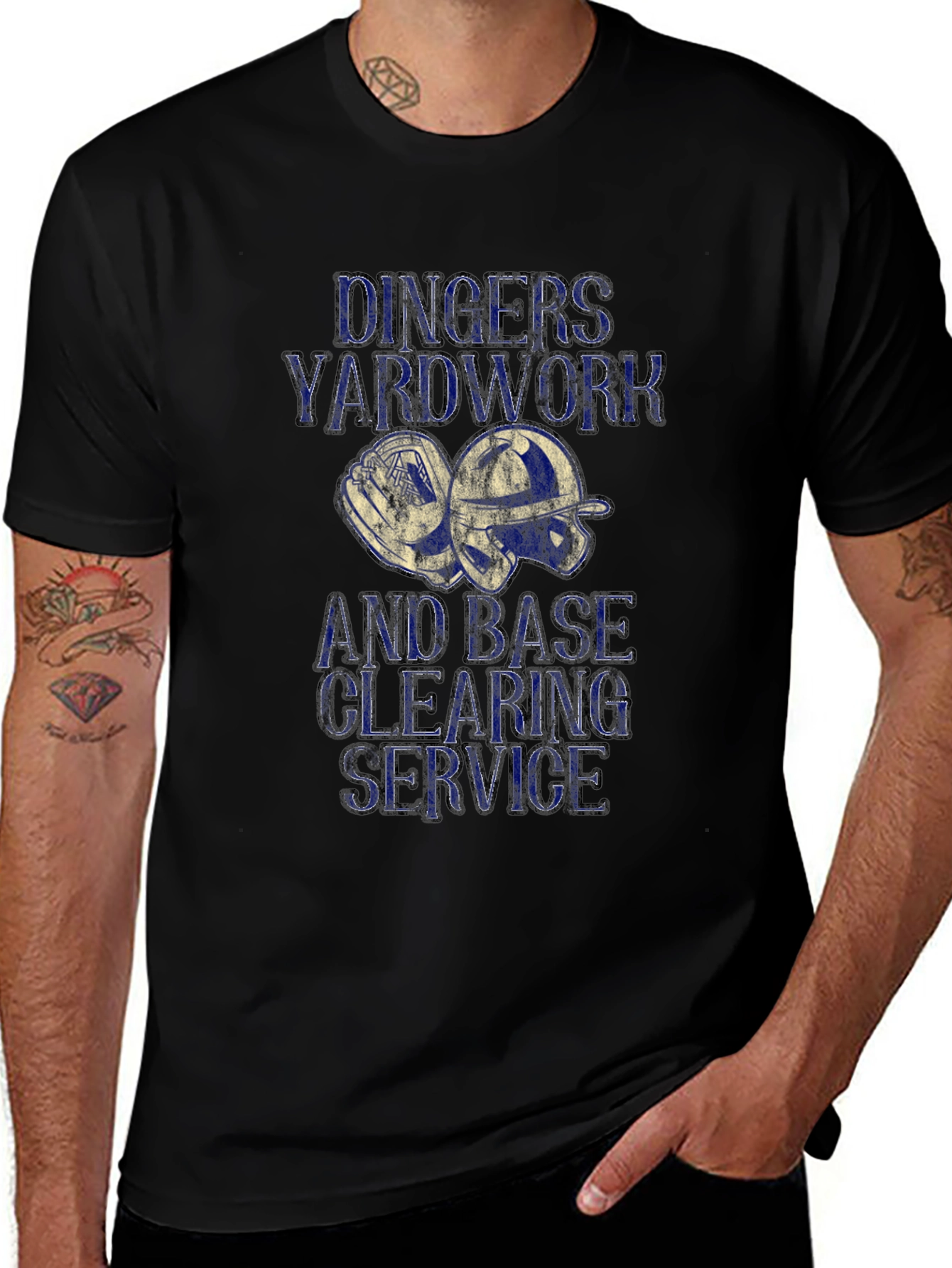 Dinger Yardwork Baseball Graphic Tee