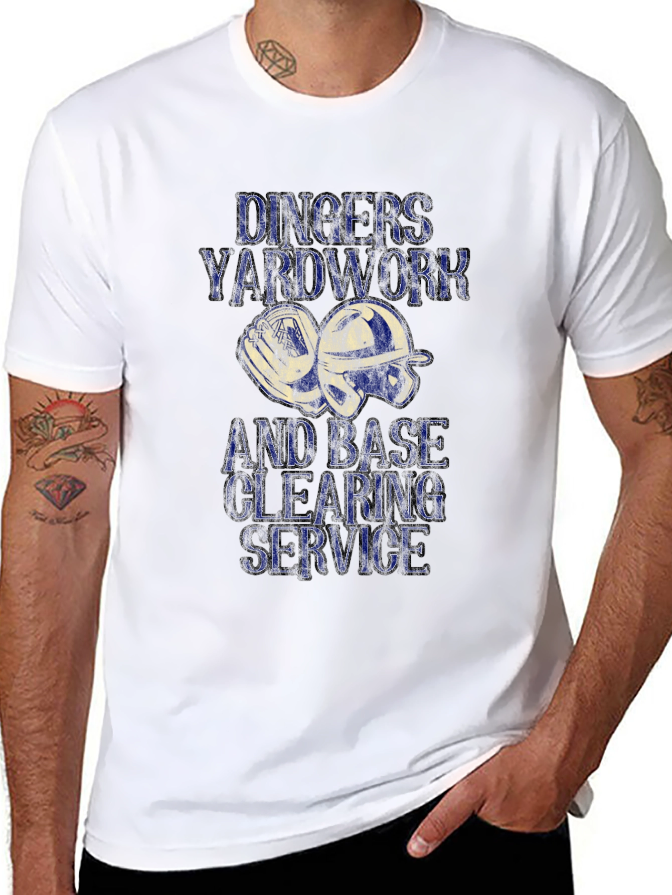 Dinger Yardwork Baseball Graphic Tee