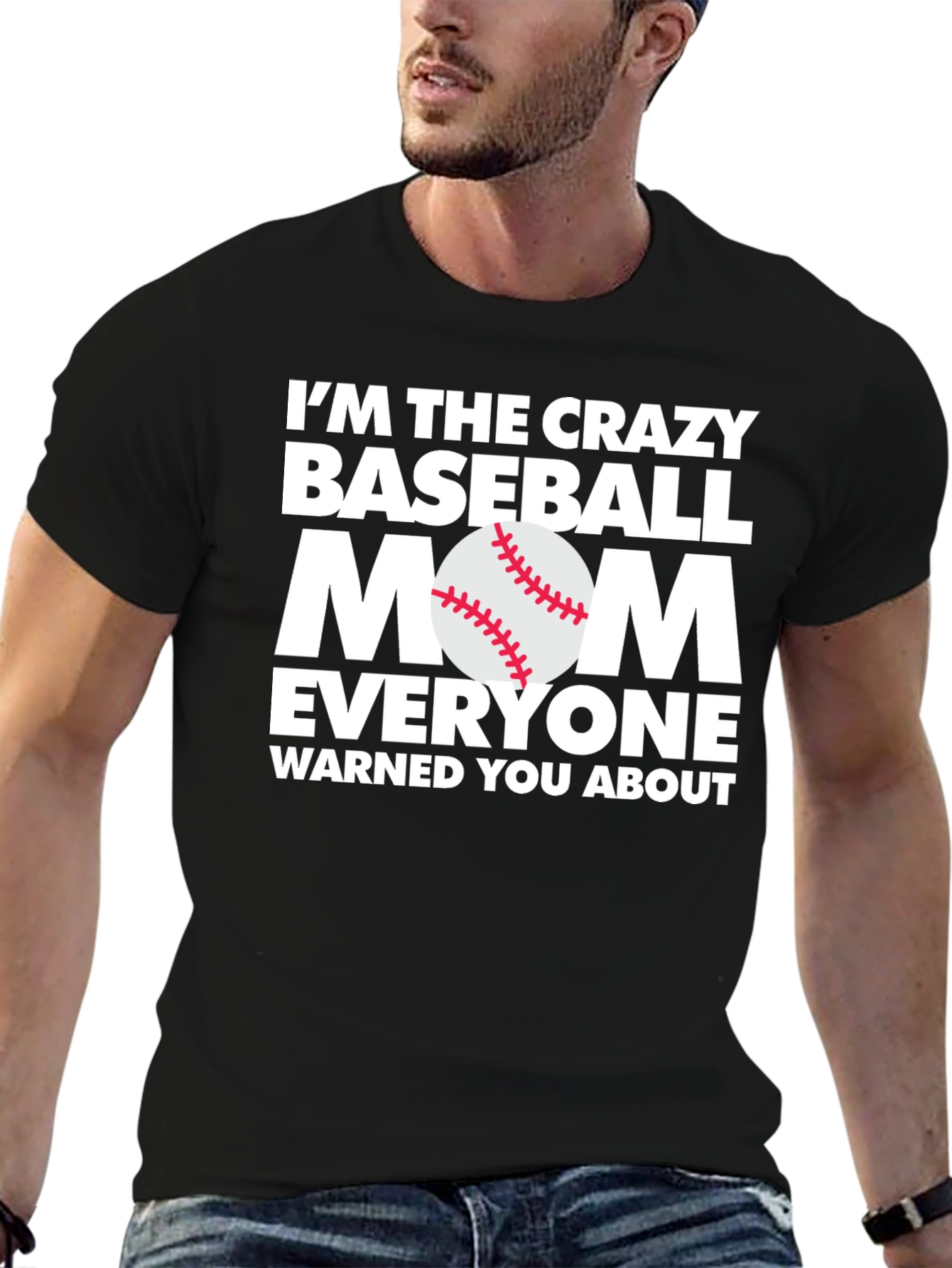 Crazy Baseball Mom Tee - Funny Game Day T-Shirt