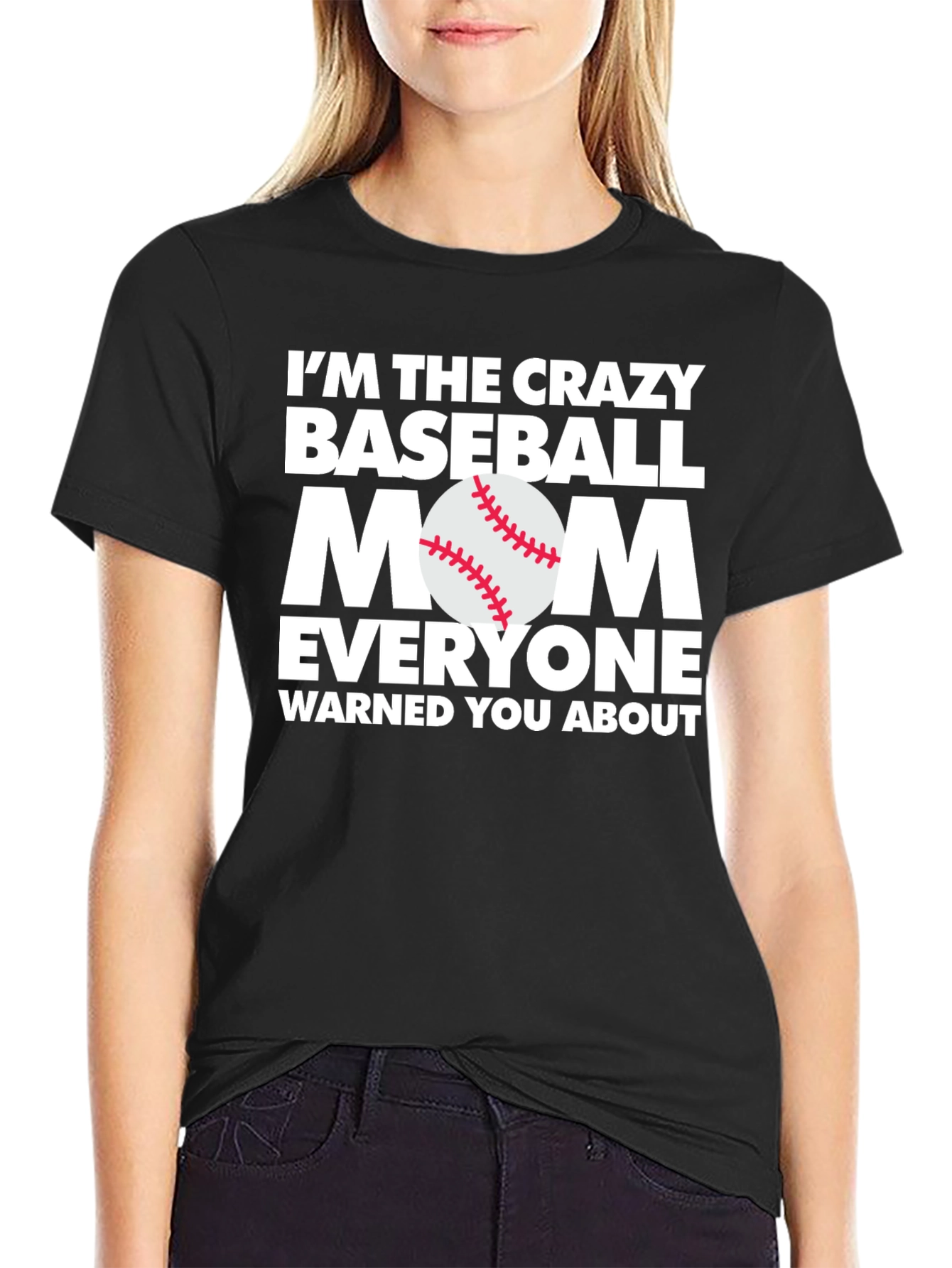 Crazy Baseball Mom Tee - Funny Game Day T-Shirt