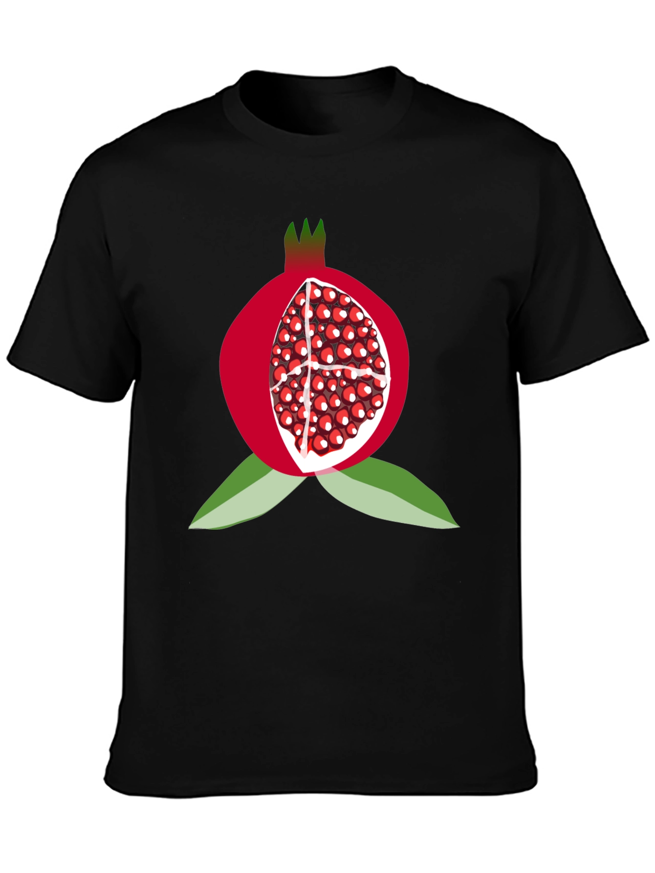 Pomegranate Graphic Tee - Fruit Lovers Black T-Shirt