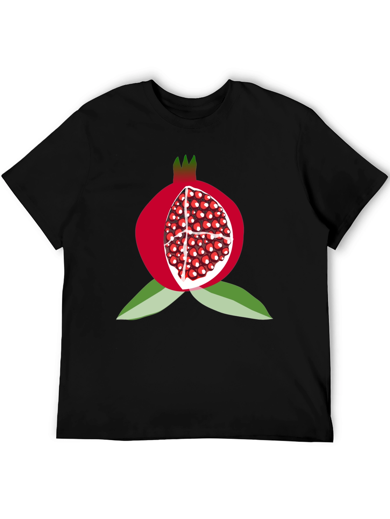 Pomegranate Graphic Tee - Fruit Lovers Black T-Shirt