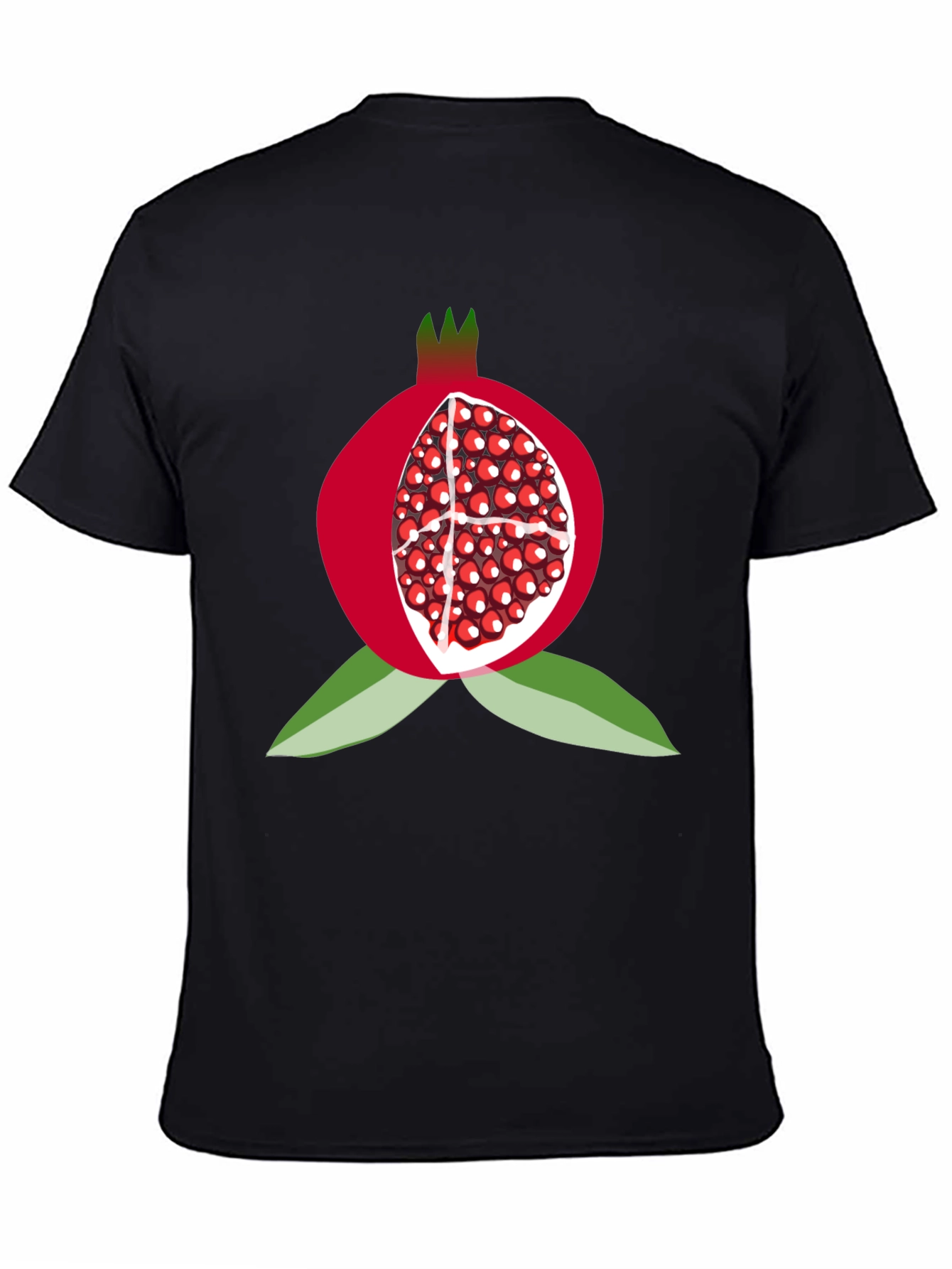 Pomegranate Graphic Tee - Fruit Lovers Black T-Shirt