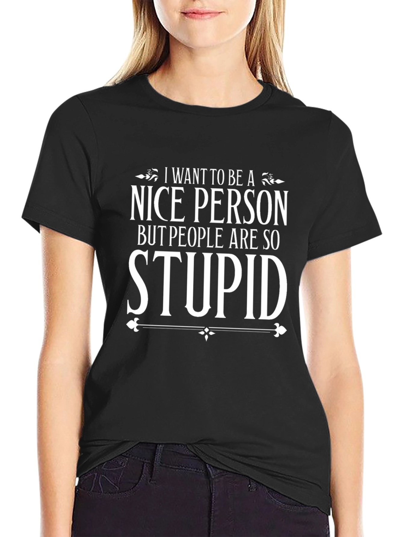 Nice Person Funny Graphic T-Shirt