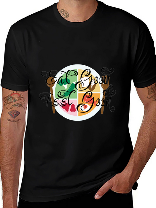 Eat Good Feel Good Black Graphic Tee