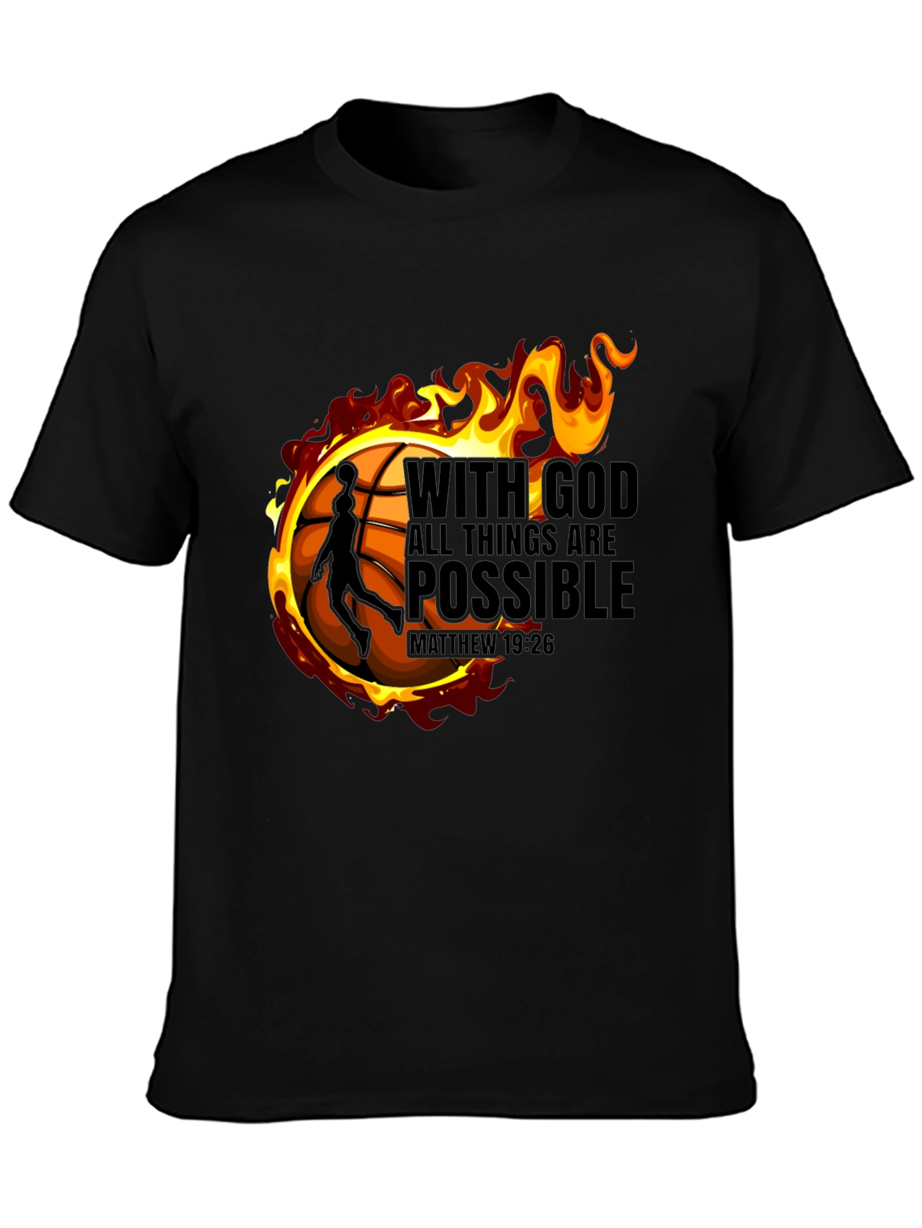 Faith-Inspired Basketball Graphic T-Shirt