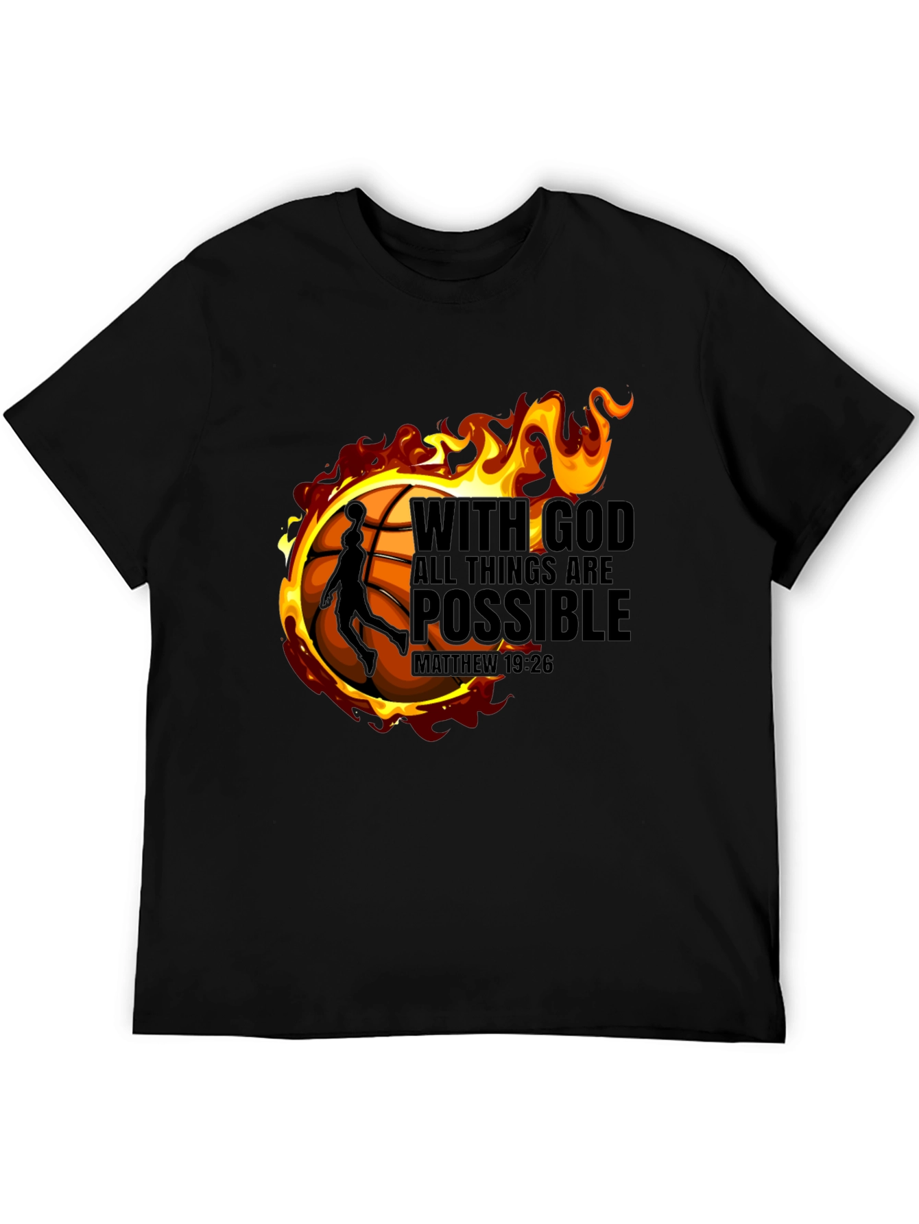 Faith-Inspired Basketball Graphic T-Shirt