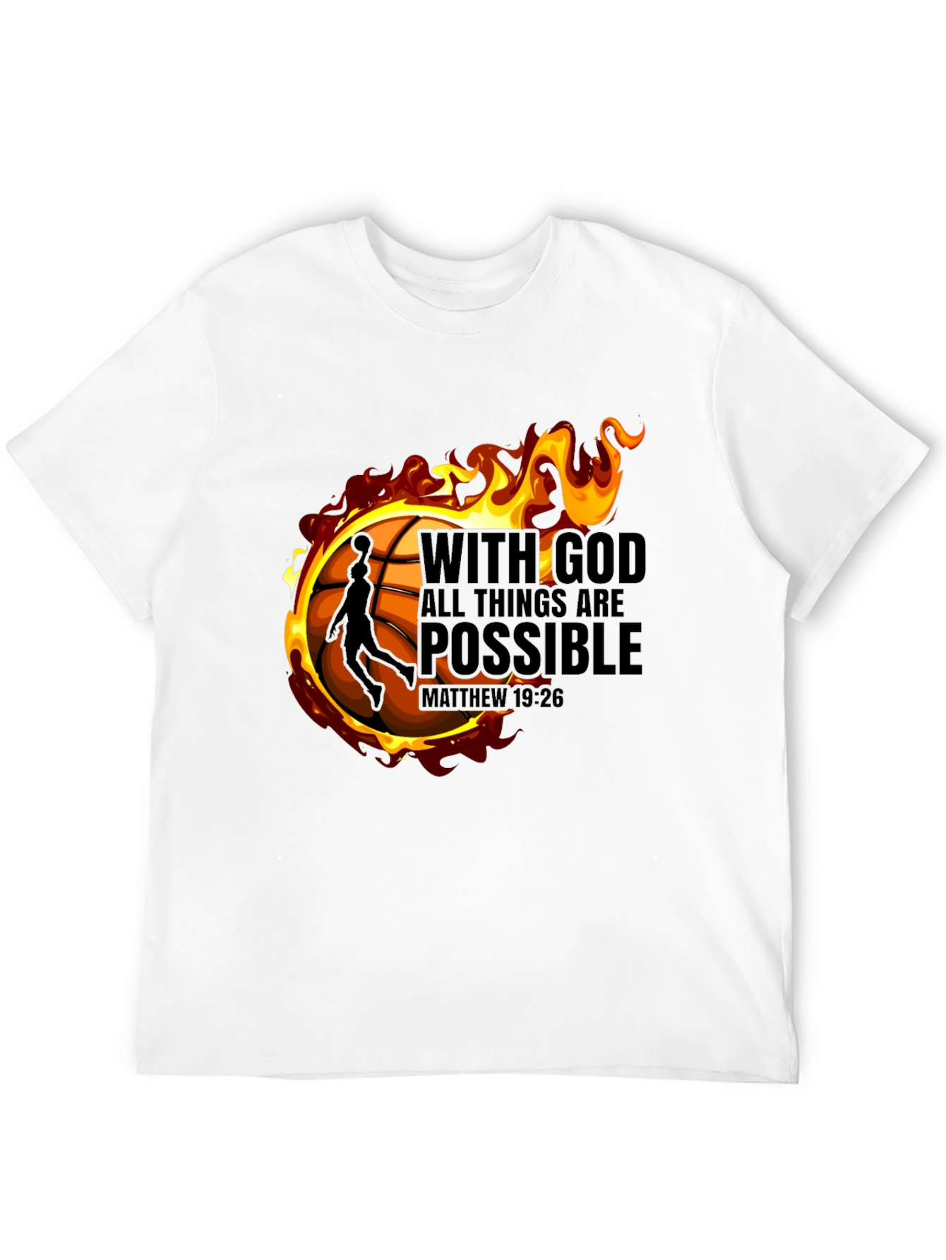 Faith-Inspired Basketball Graphic T-Shirt