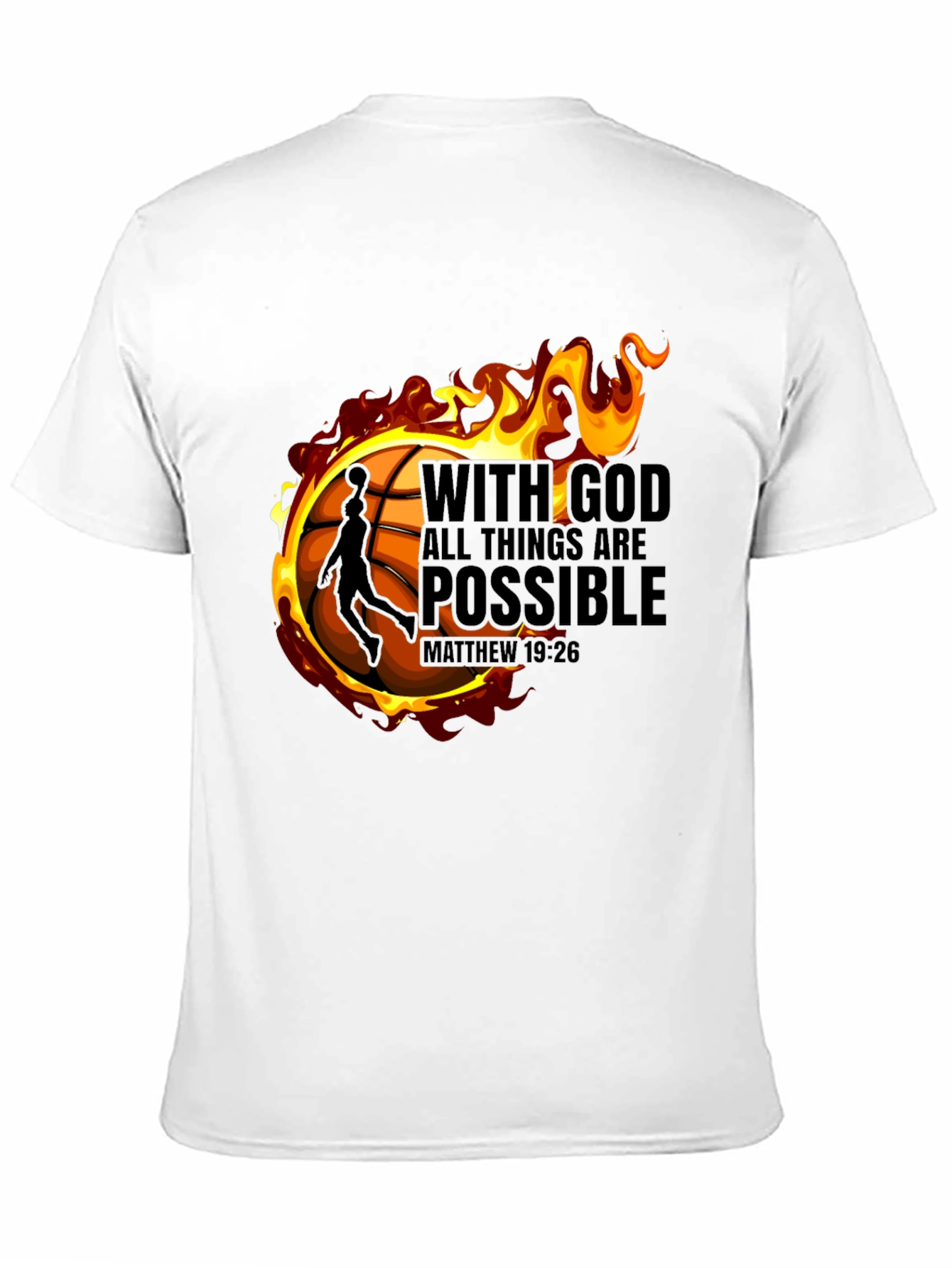 Faith-Inspired Basketball Graphic T-Shirt