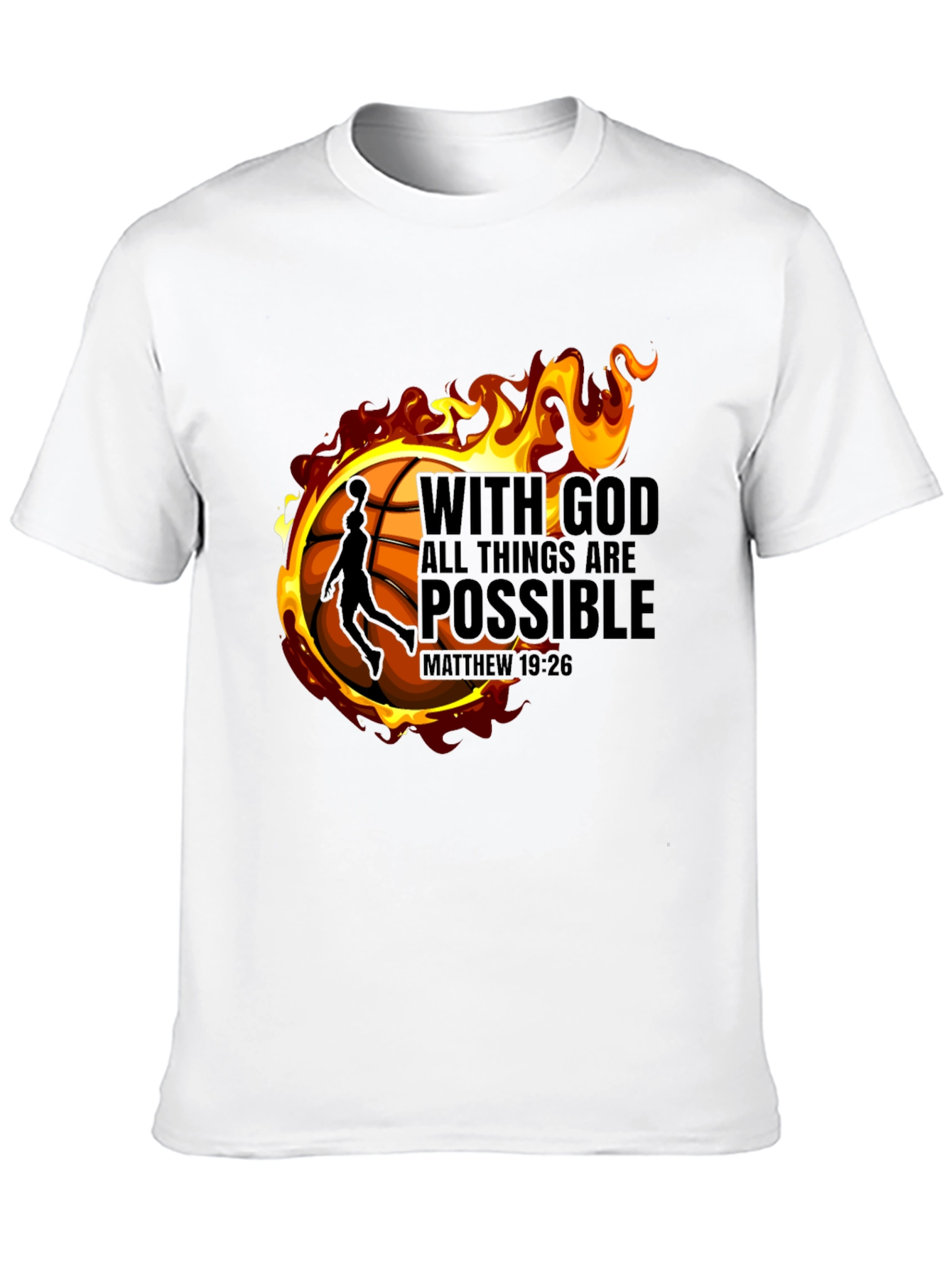 Faith-Inspired Basketball Graphic T-Shirt