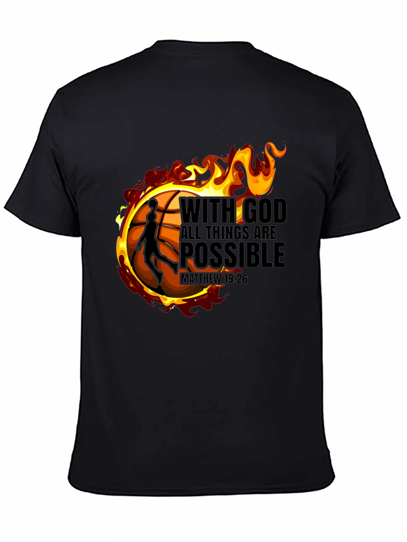 Faith-Inspired Basketball Graphic T-Shirt