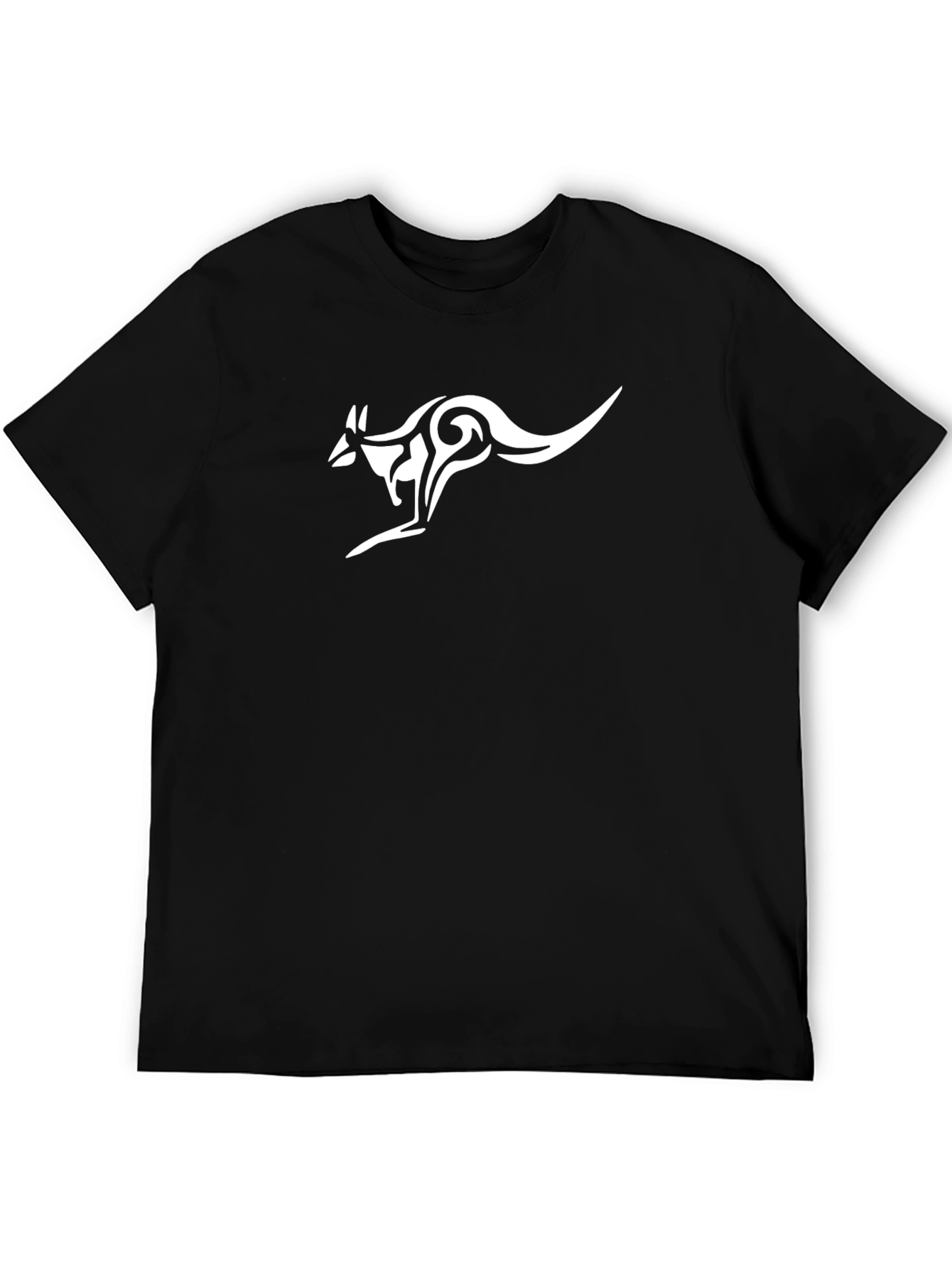 Black Kangaroo Print T-Shirt
