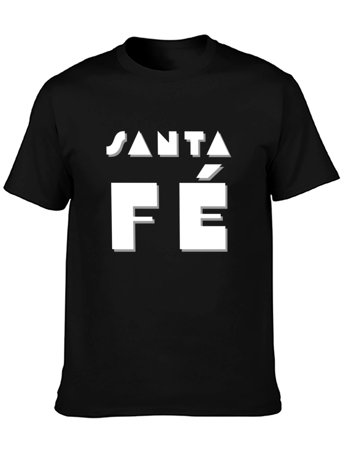 Santa Fe Graphic Tee - Black Cotton T-Shirt