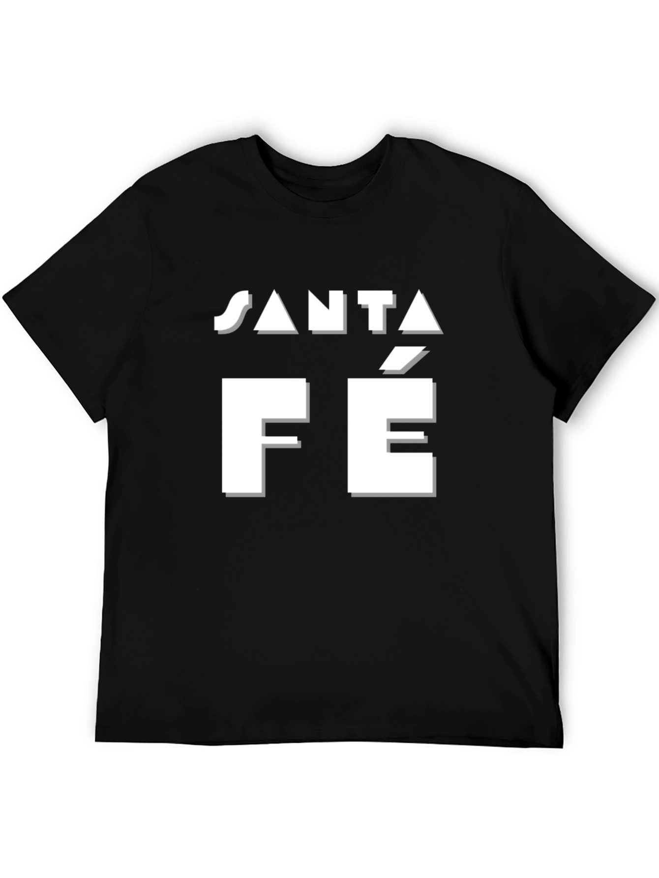 Santa Fe Graphic Tee - Black Cotton T-Shirt