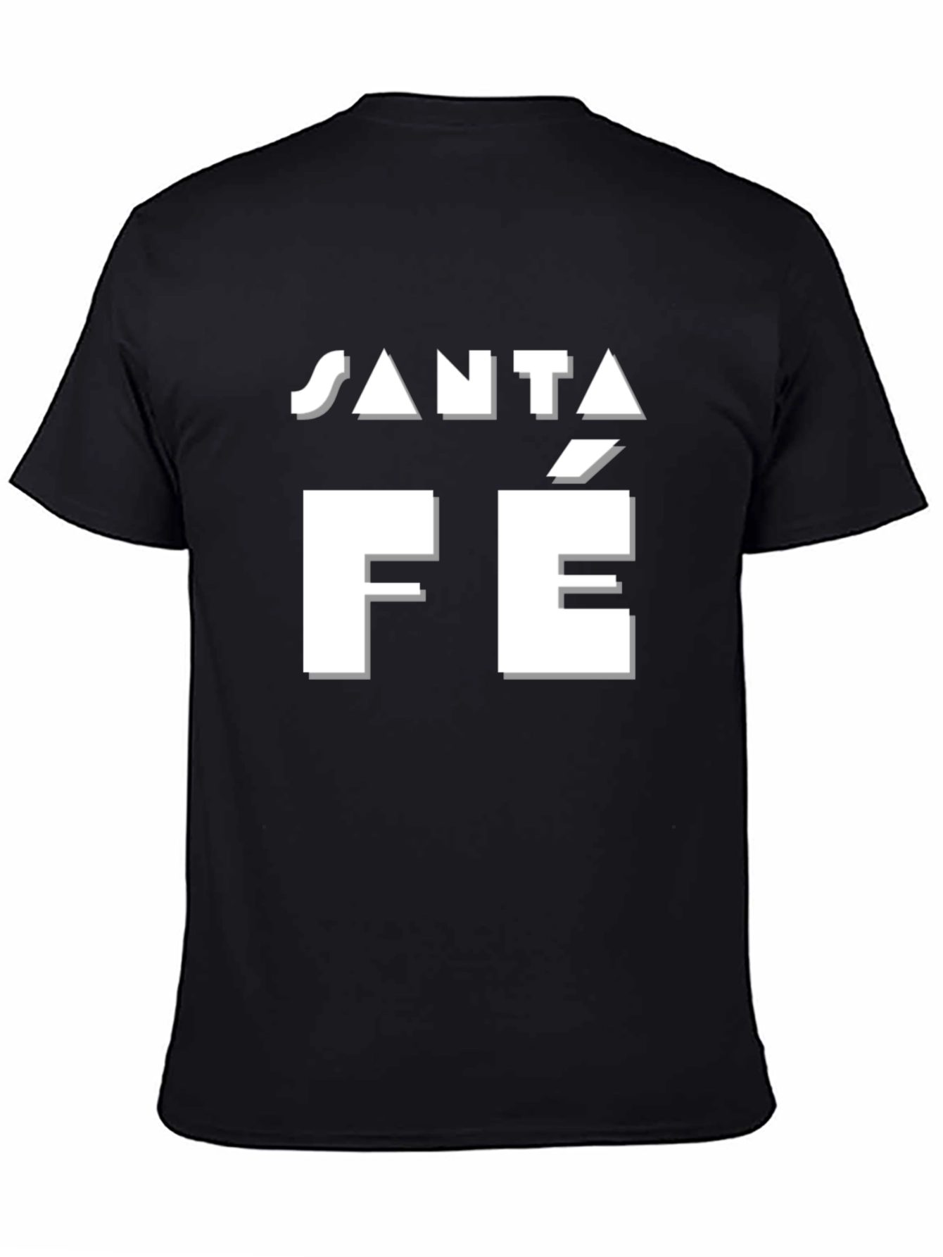 Santa Fe Graphic Tee - Black Cotton T-Shirt