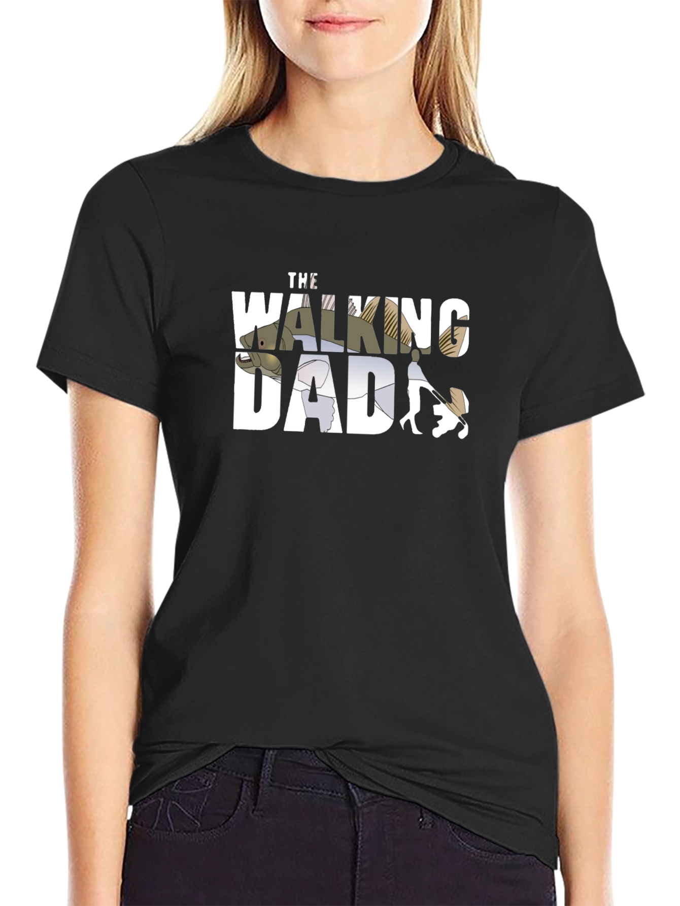 The Walking Dad Graphic T-Shirt - Black