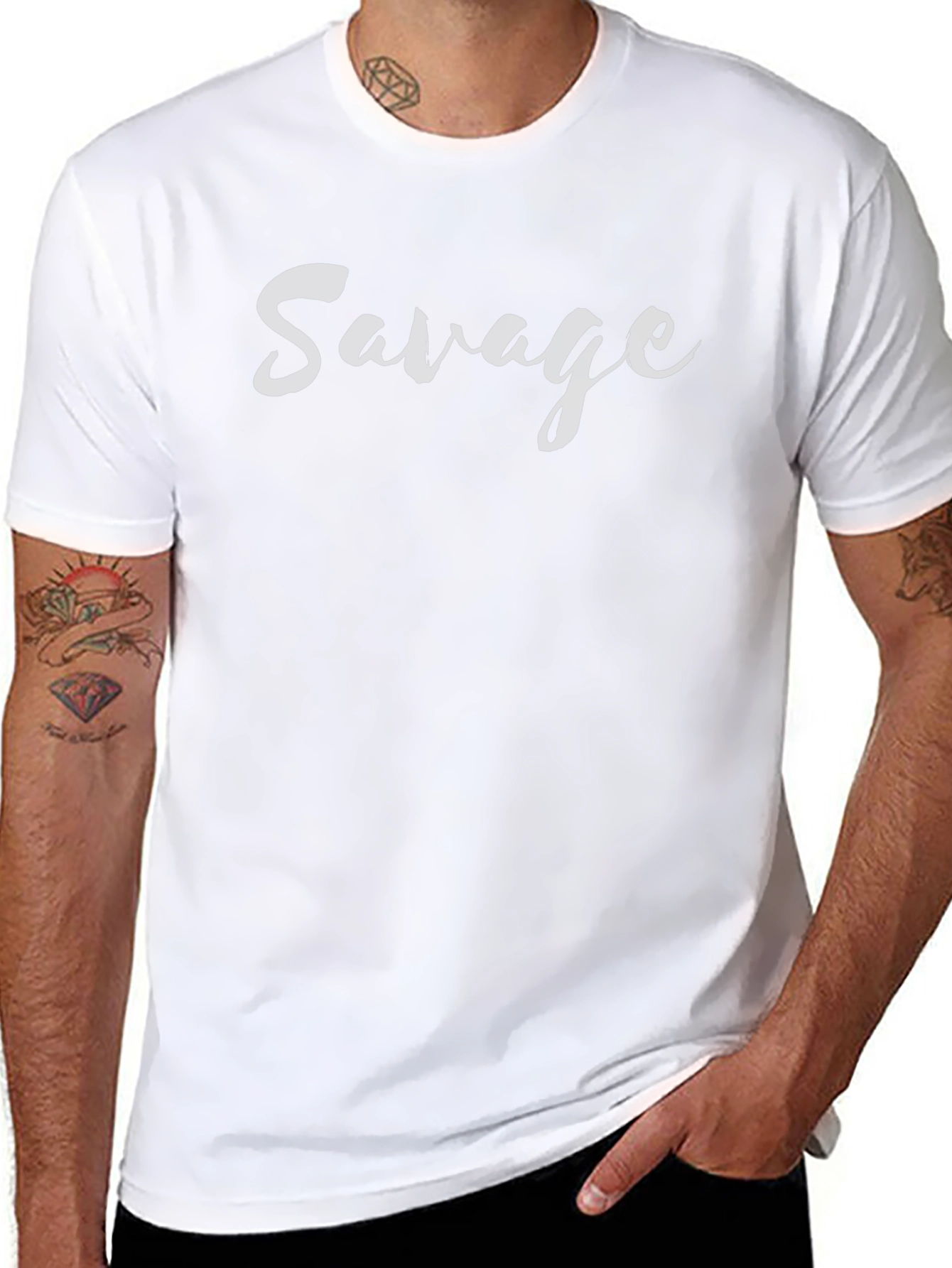 Savage Graphic T-Shirt - Stylish Crew Neck Tee