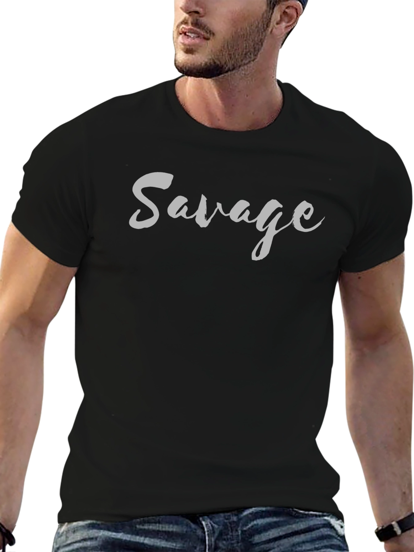 Savage Graphic T-Shirt - Stylish Crew Neck Tee