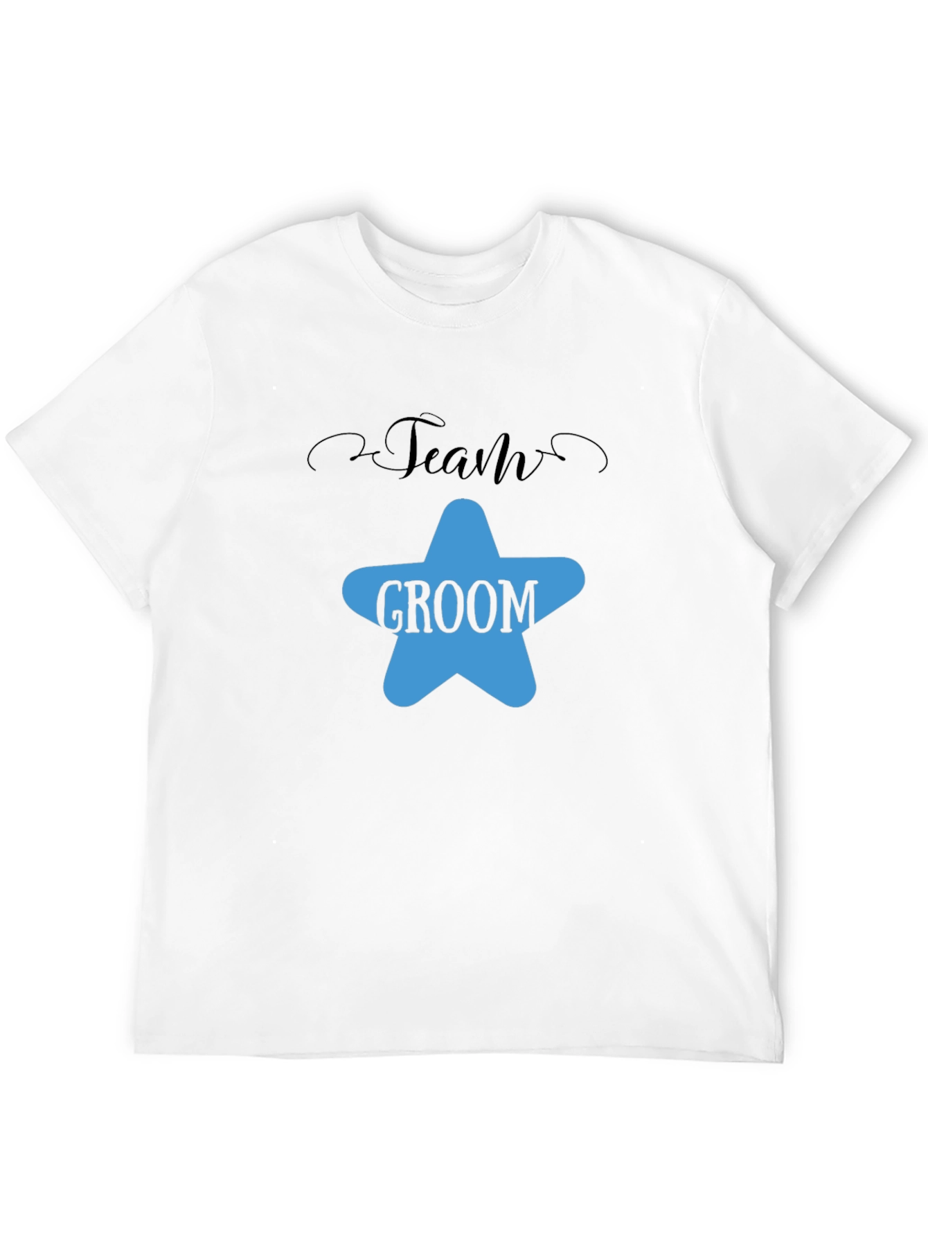 Team Groom Black Cotton T-Shirt