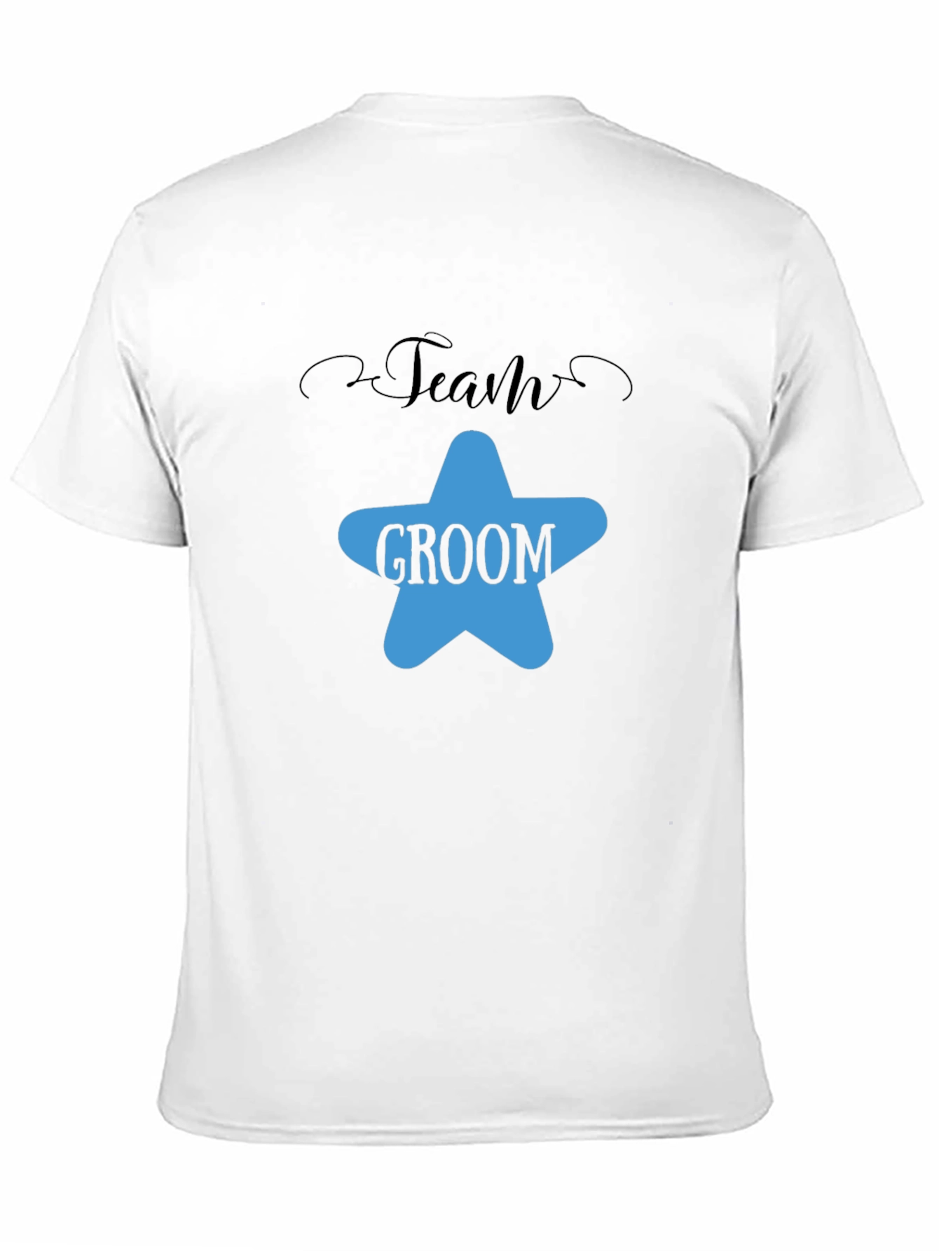 Team Groom Black Cotton T-Shirt
