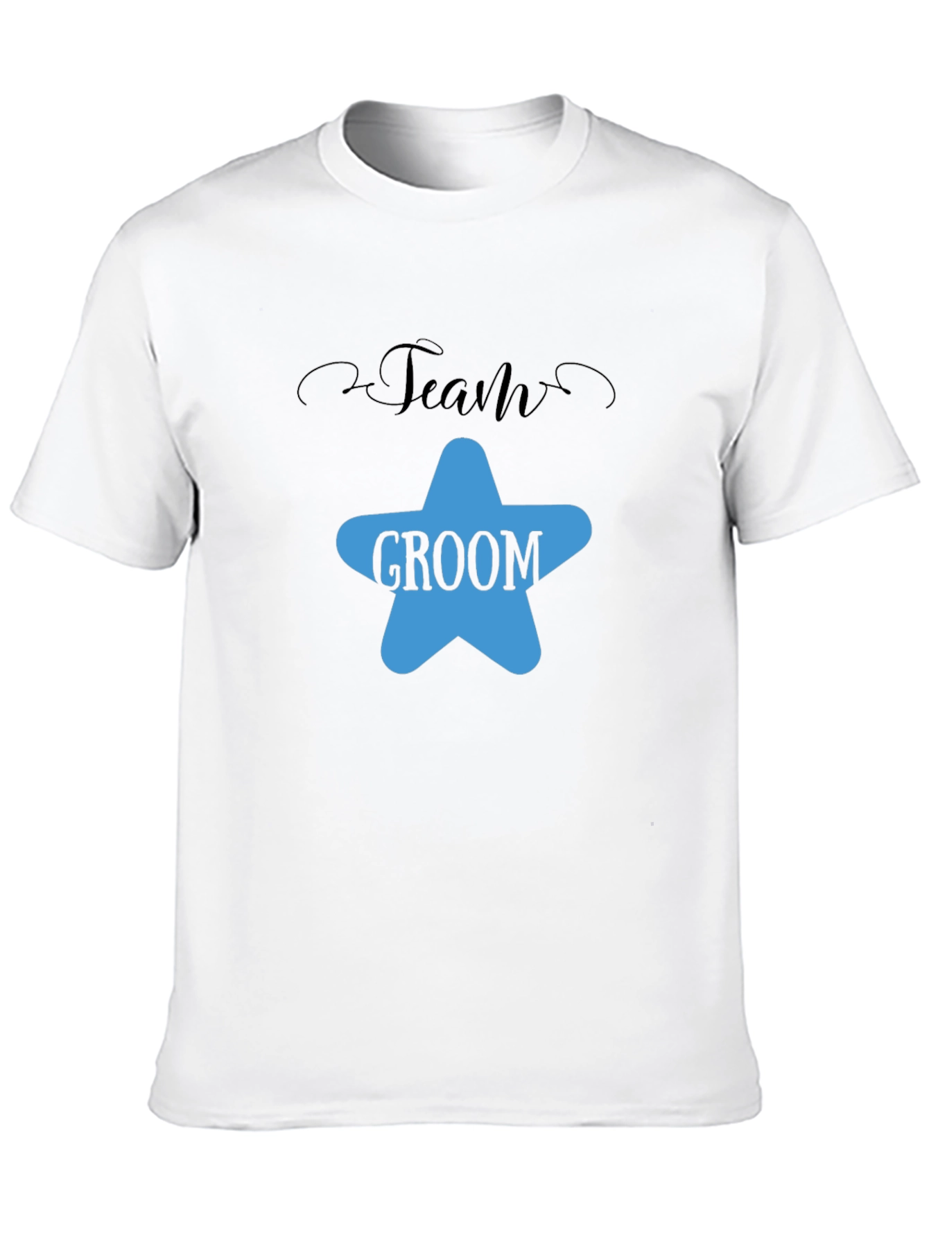 Team Groom Black Cotton T-Shirt