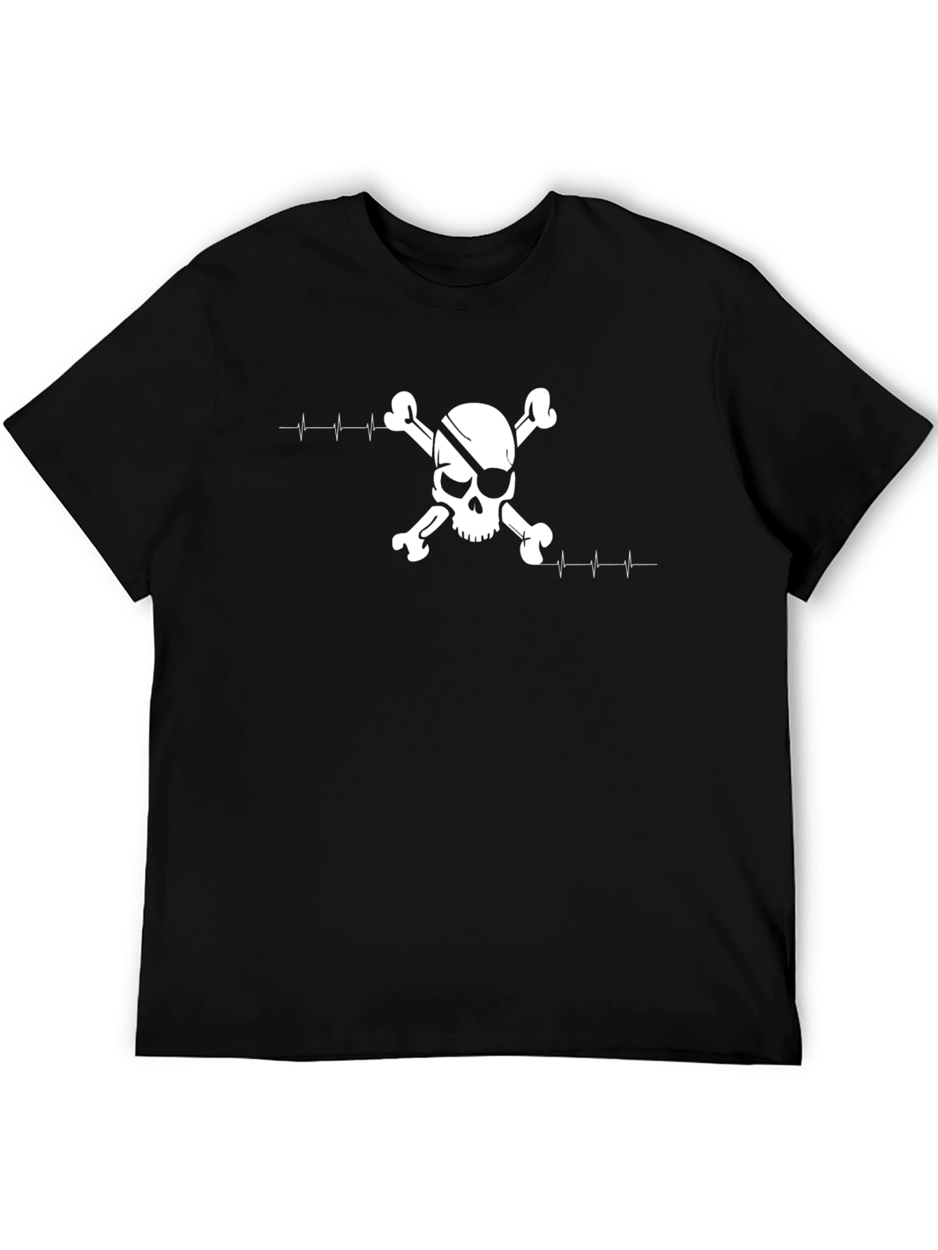 Skull & Crossbones ECG Black T-Shirt