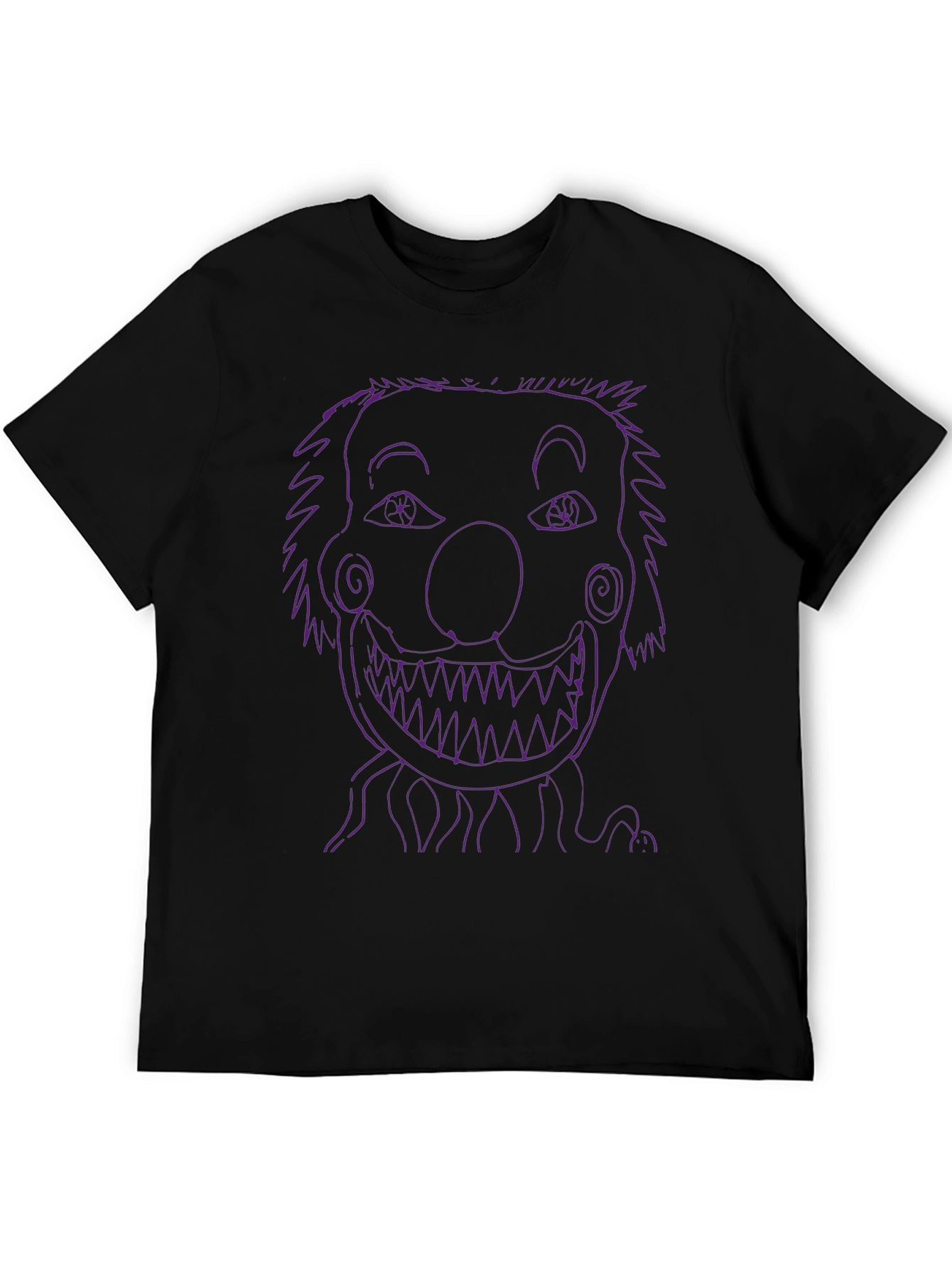 Creepy Clown Face T-Shirt - Mens Black Graphic Tee