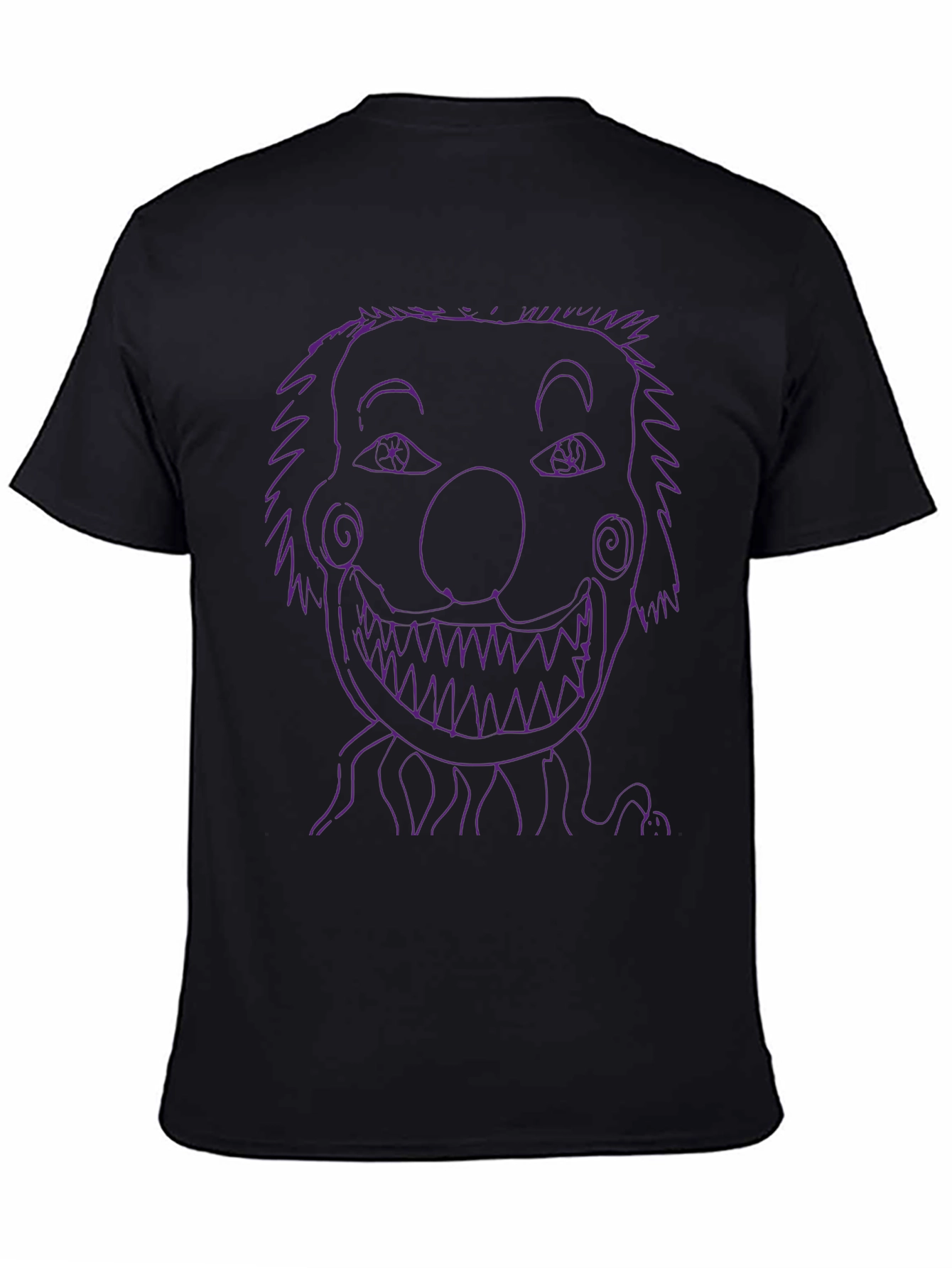 Creepy Clown Face T-Shirt - Mens Black Graphic Tee