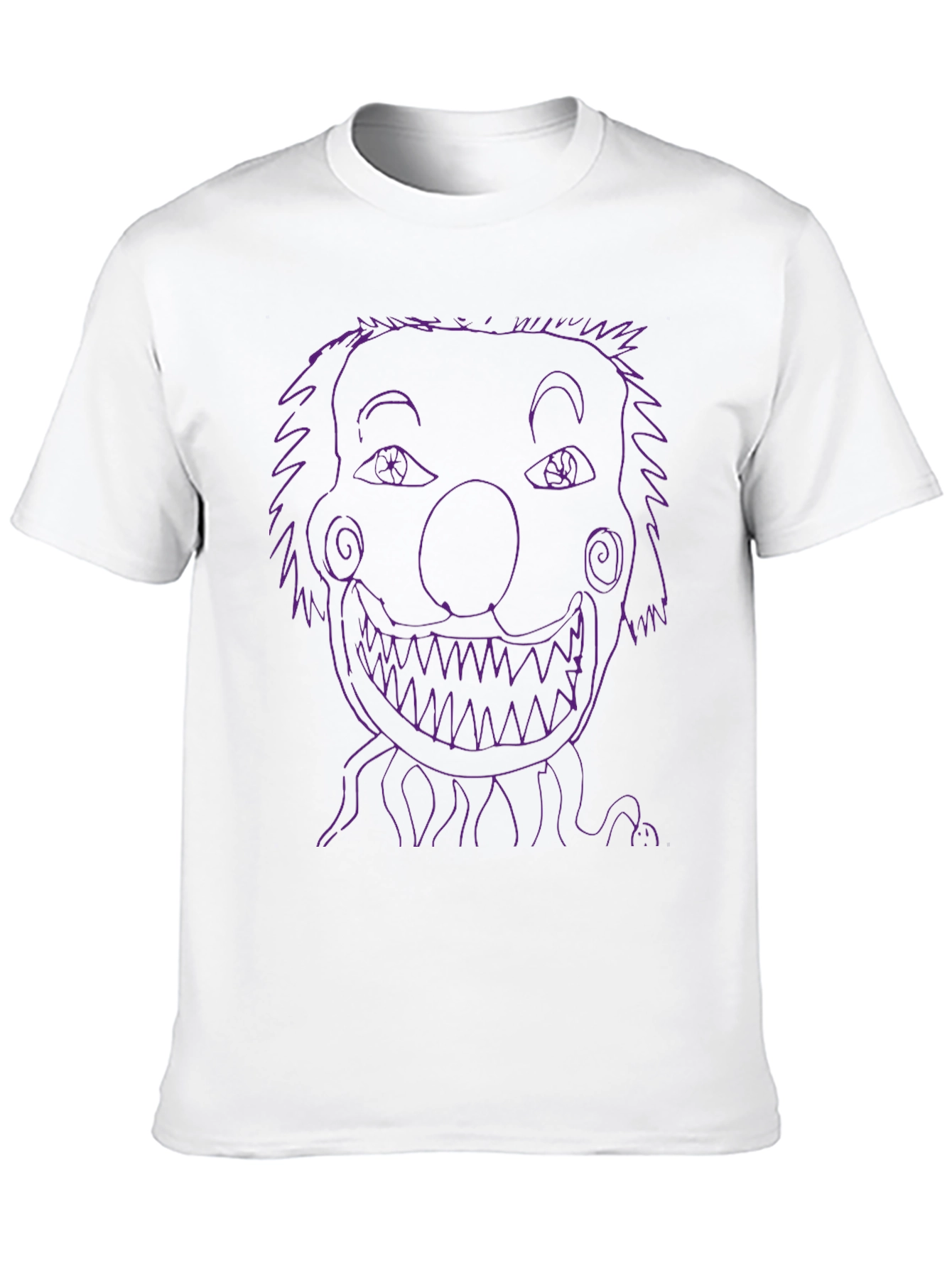 Creepy Clown Face T-Shirt - Mens Black Graphic Tee