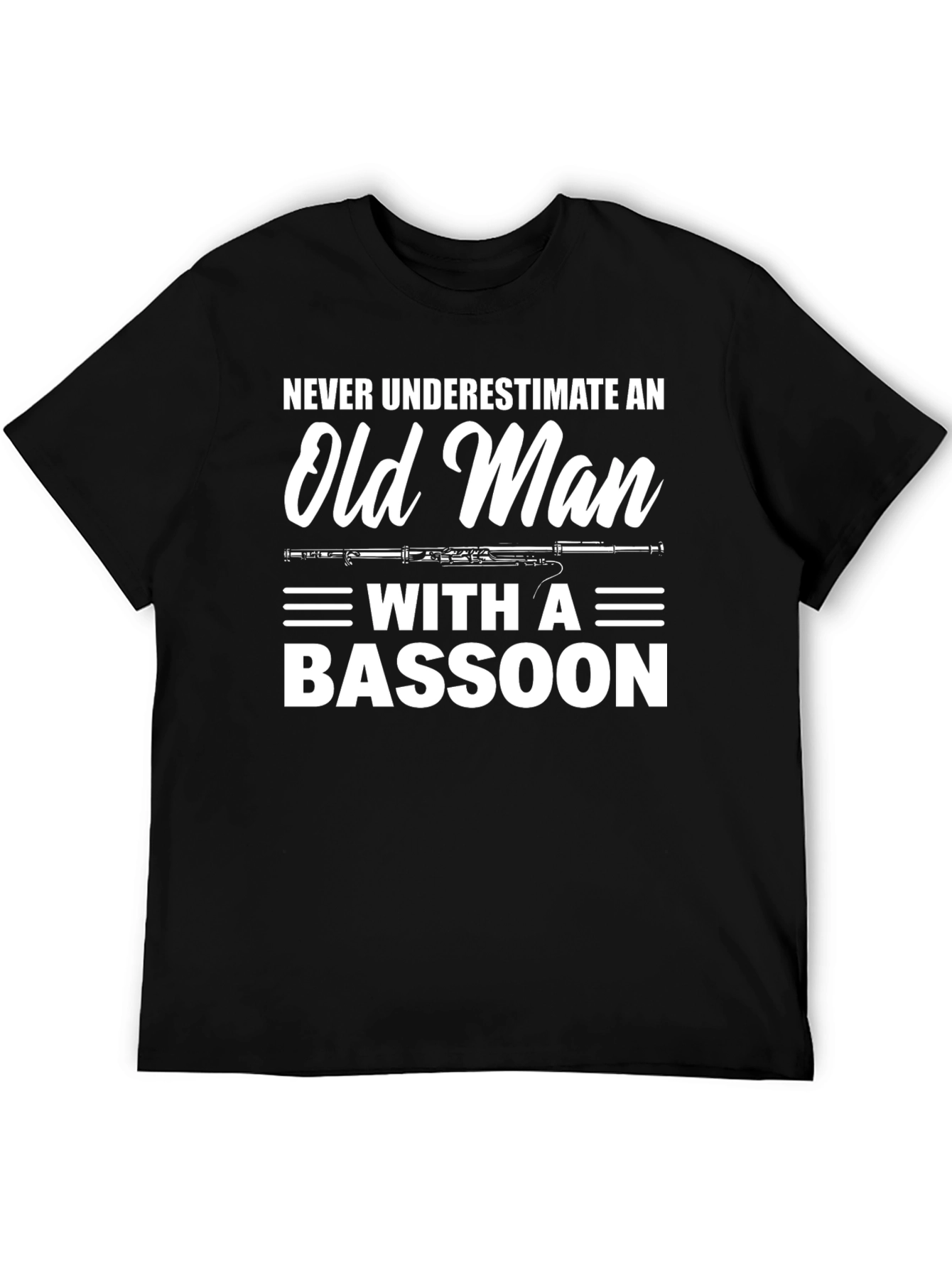 Old Man Bassoon T-Shirt - Musician Humor Tee