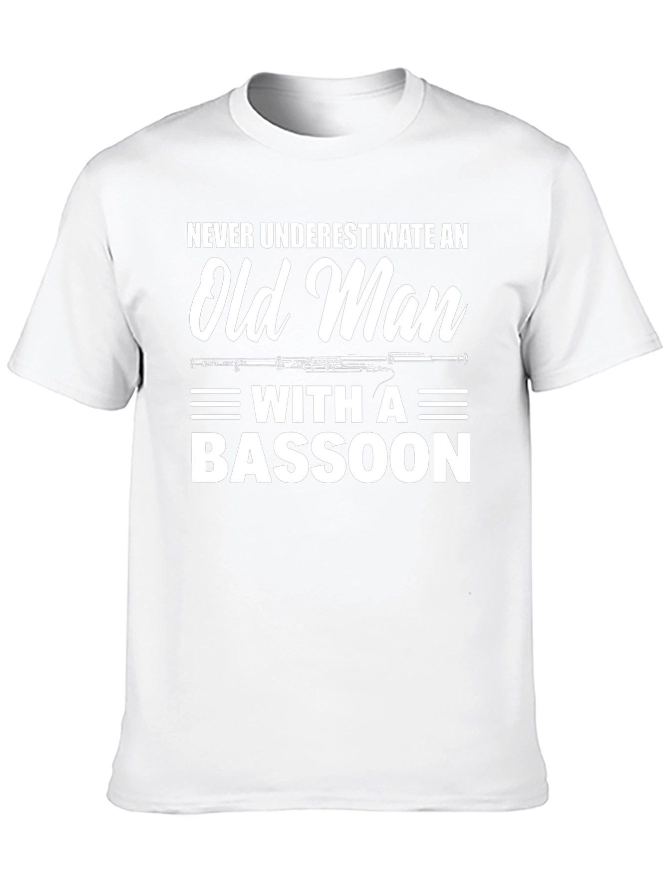 Old Man Bassoon T-Shirt - Musician Humor Tee