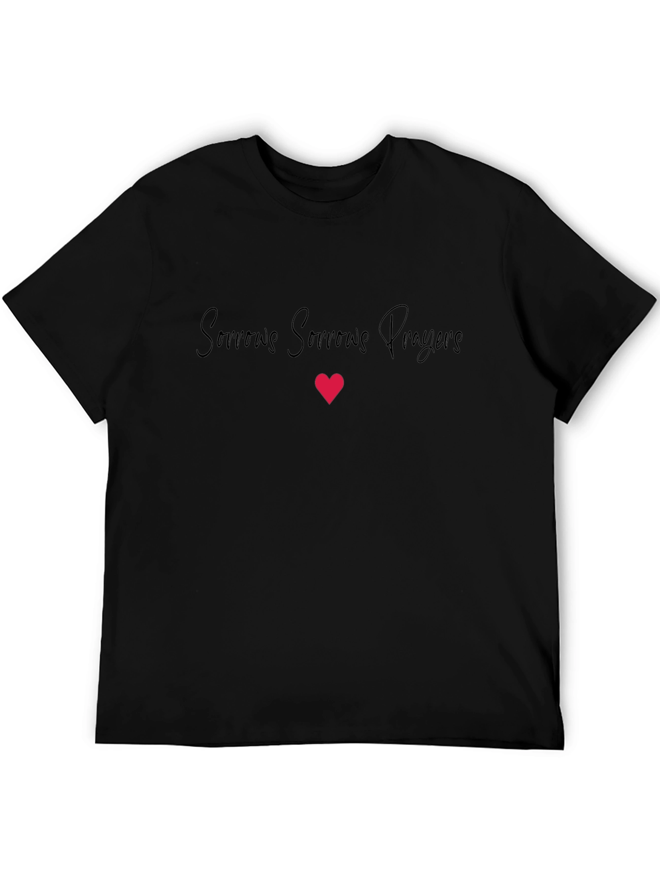 Sorrow Prayer Graphic Black T-Shirt