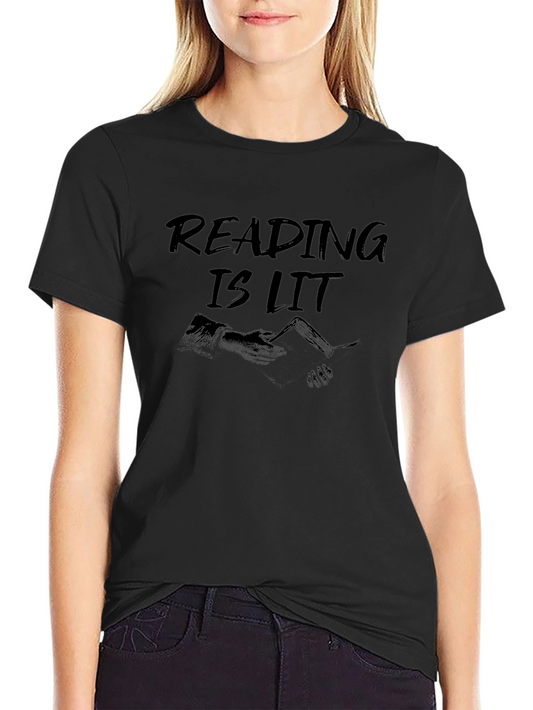 Reading is Lit Black T-Shirt