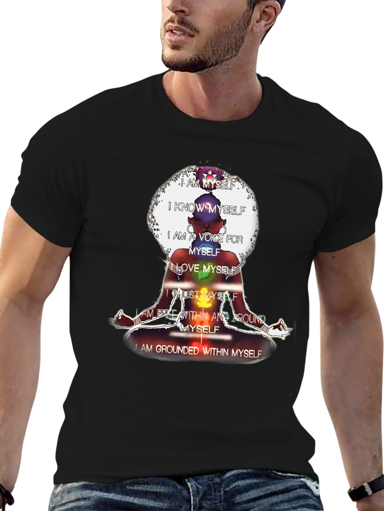Affirmation T-Shirt - Chakra Meditation Design