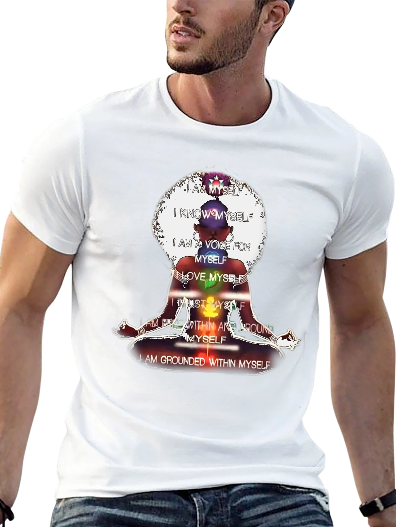 Affirmation T-Shirt - Chakra Meditation Design