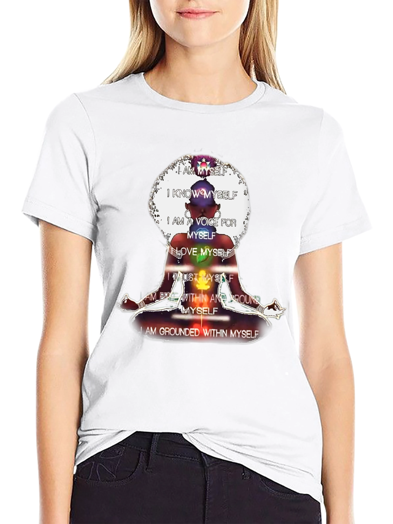 Affirmation T-Shirt - Chakra Meditation Design