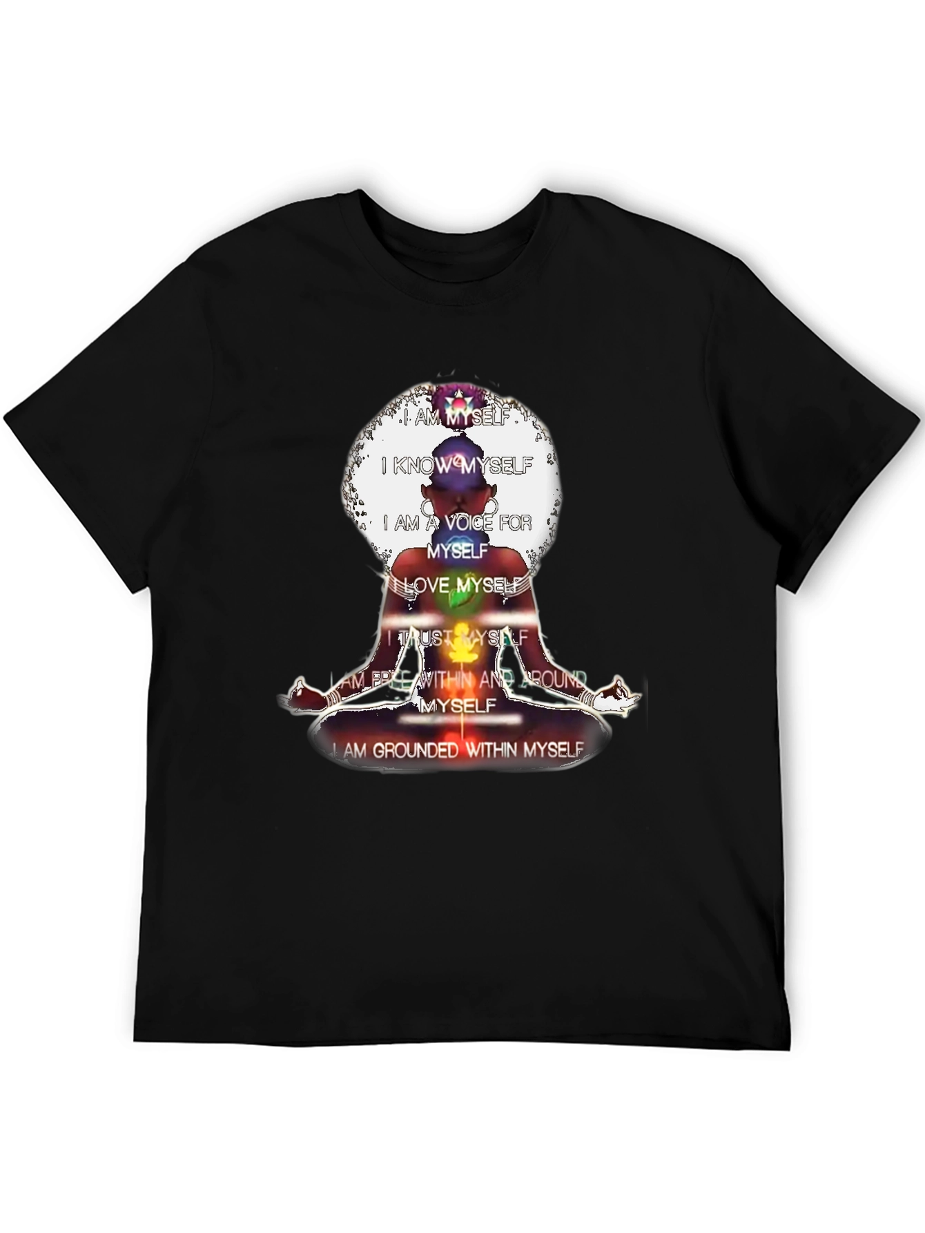 Affirmation T-Shirt - Chakra Meditation Design