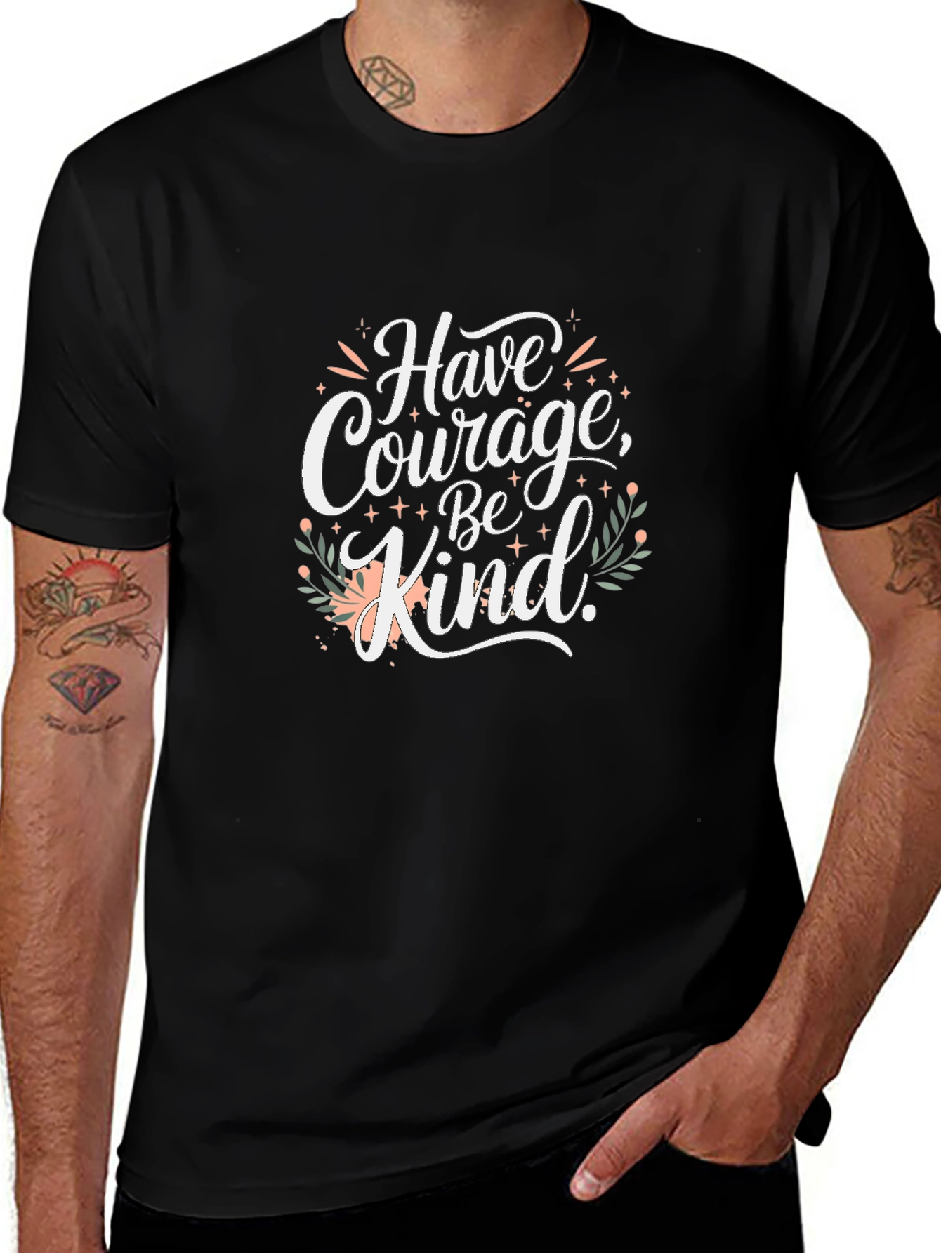 Courage and Kindness Graphic Tee - Black