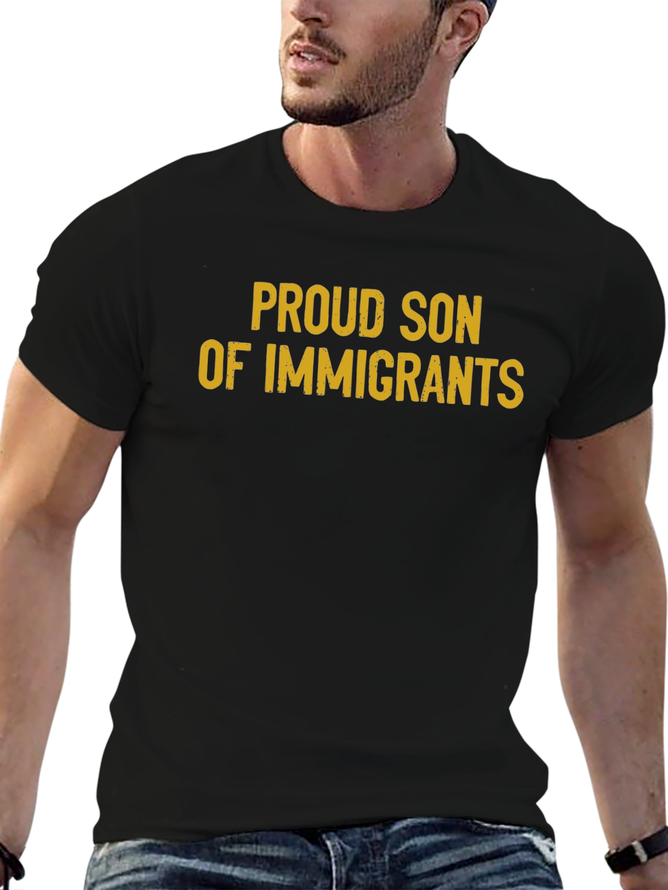 Proud Son of Immigrants Black T-Shirt