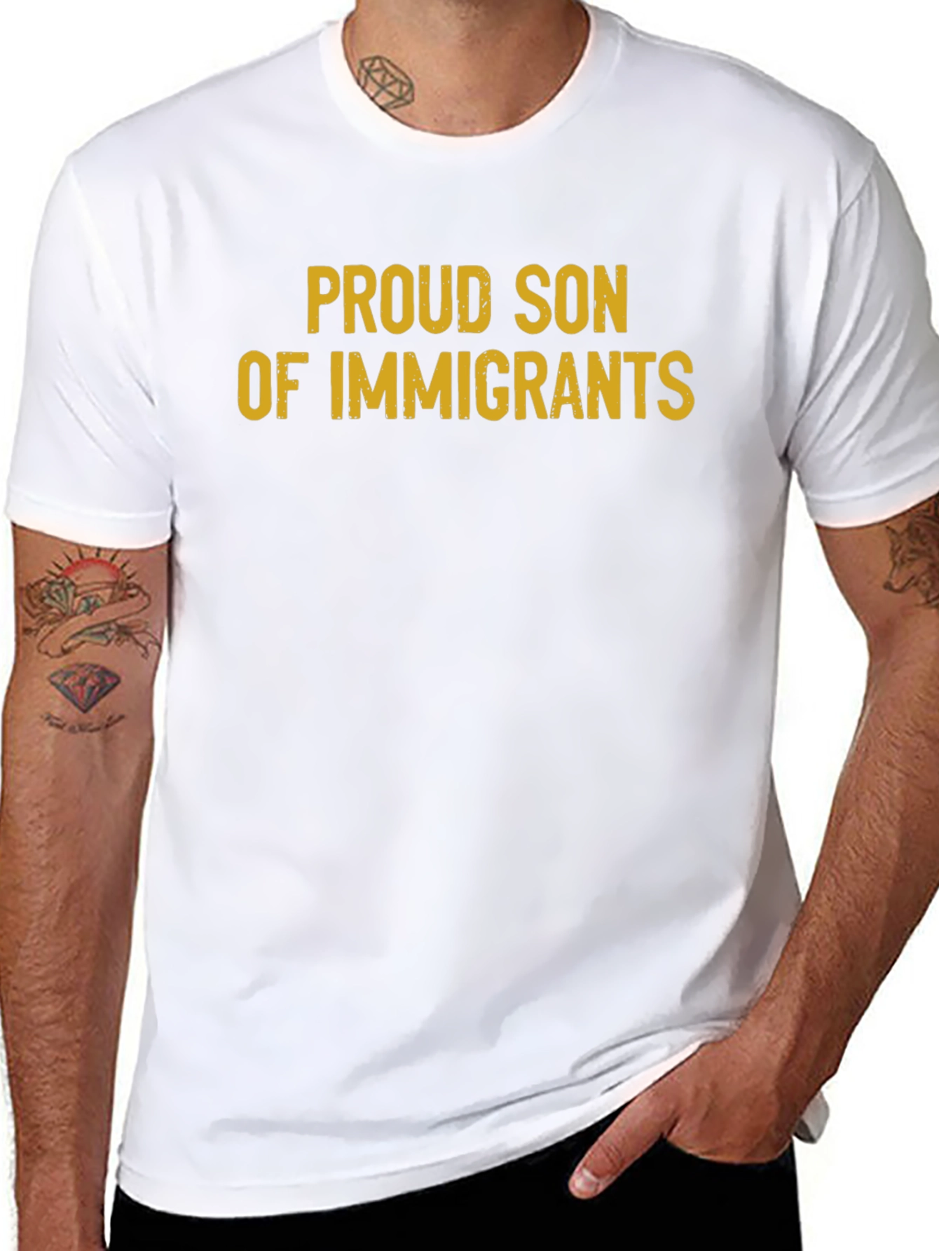 Proud Son of Immigrants Black T-Shirt