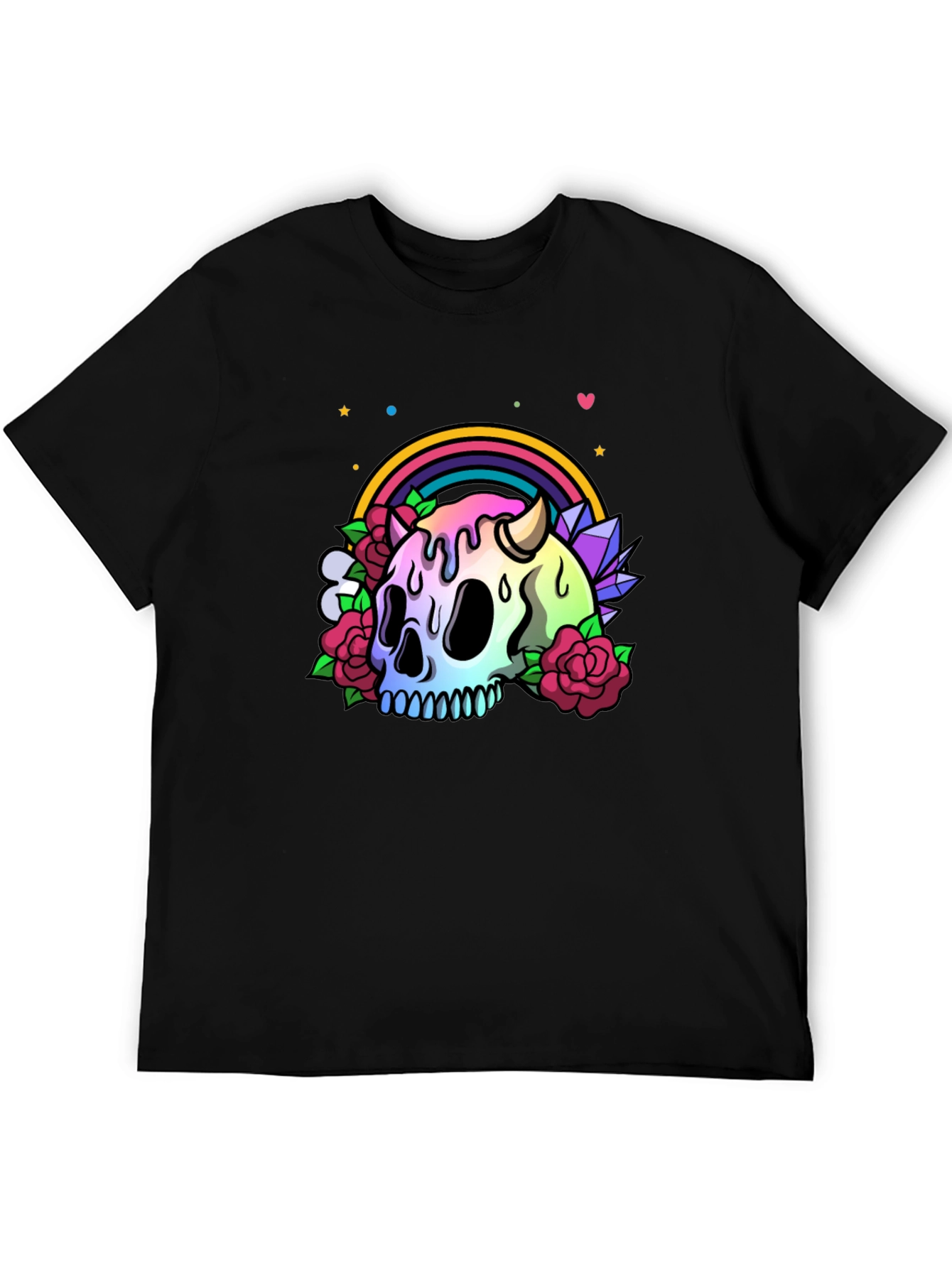 Rainbow Skull Graphic Tee - Unique & Stylish