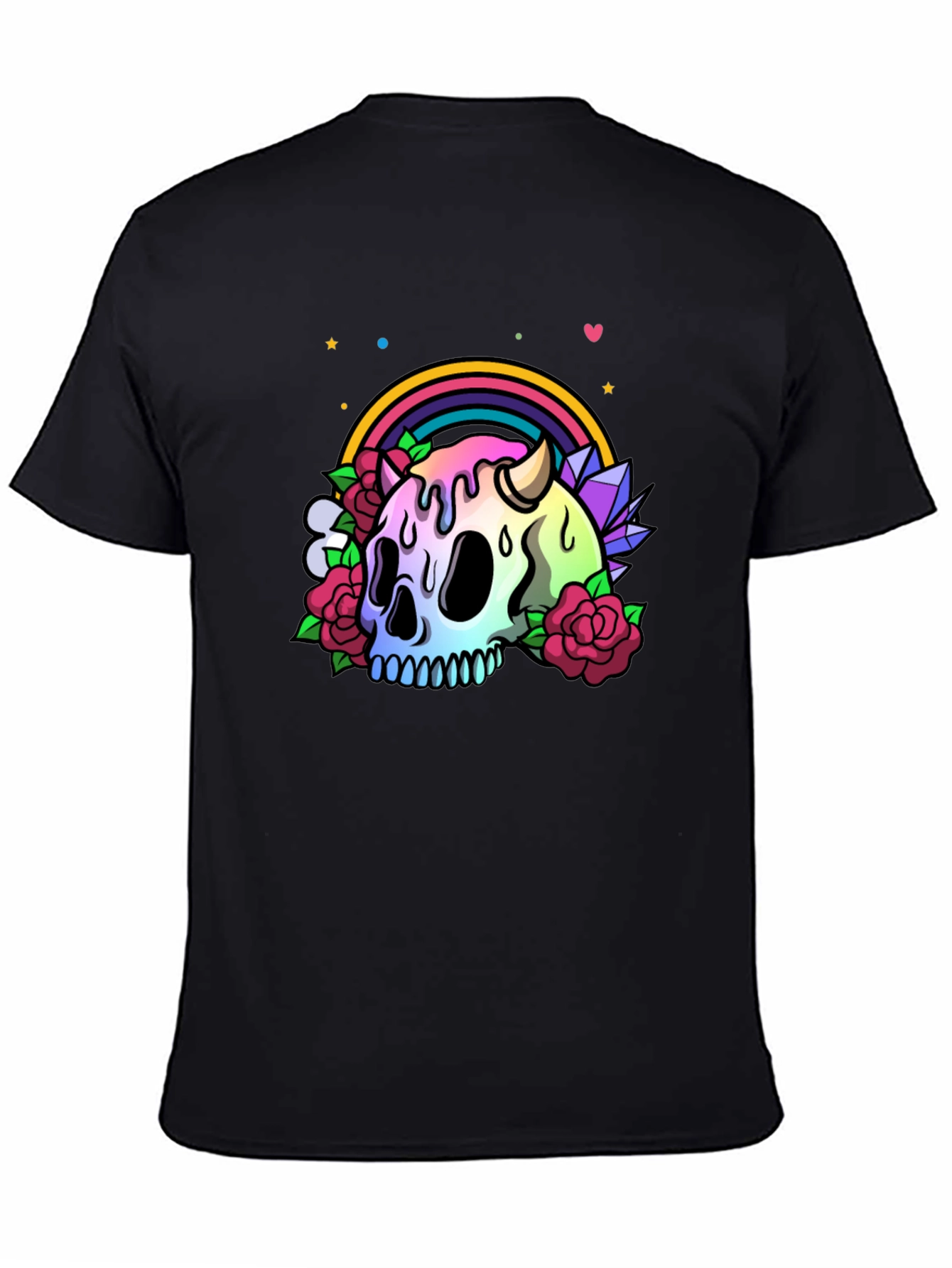 Rainbow Skull Graphic Tee - Unique & Stylish