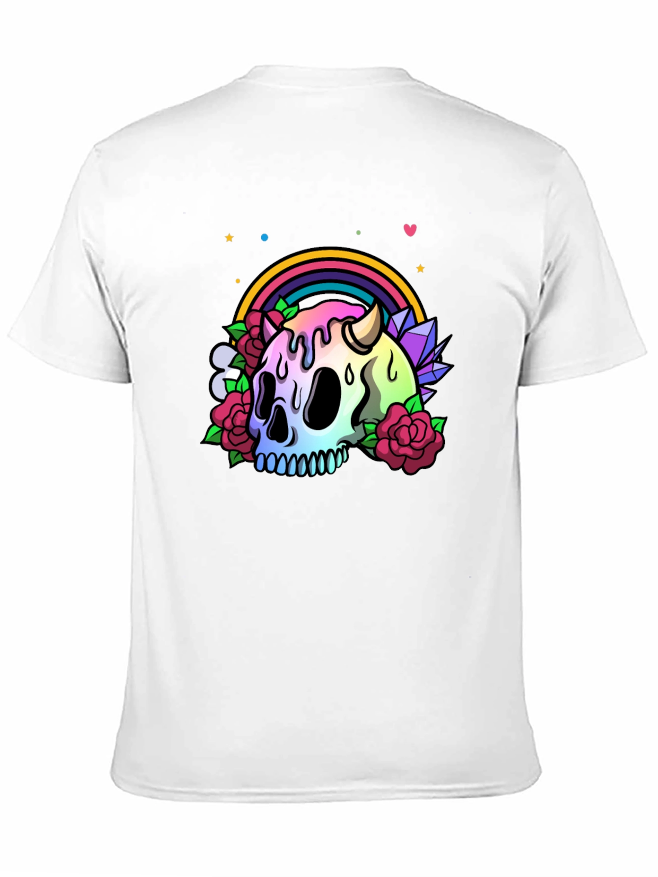 Rainbow Skull Graphic Tee - Unique & Stylish