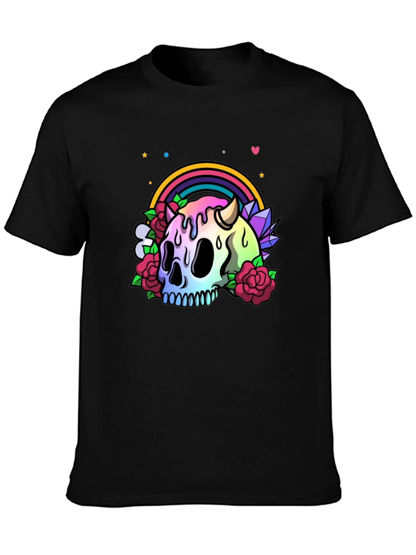 Rainbow Skull Graphic Tee - Unique & Stylish